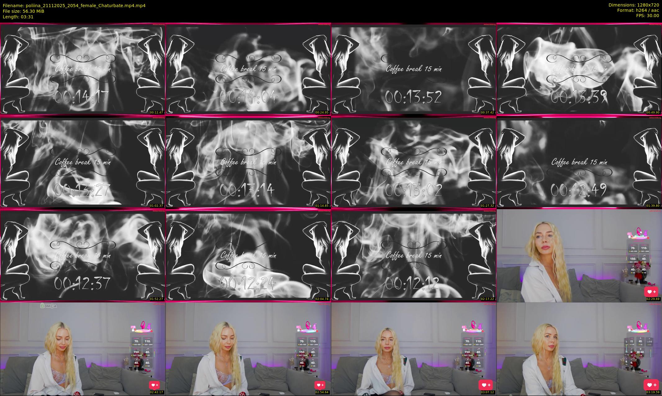 poliina — 4 minute Chaturbate female cam show recording, 720p, Nov 21, 2025