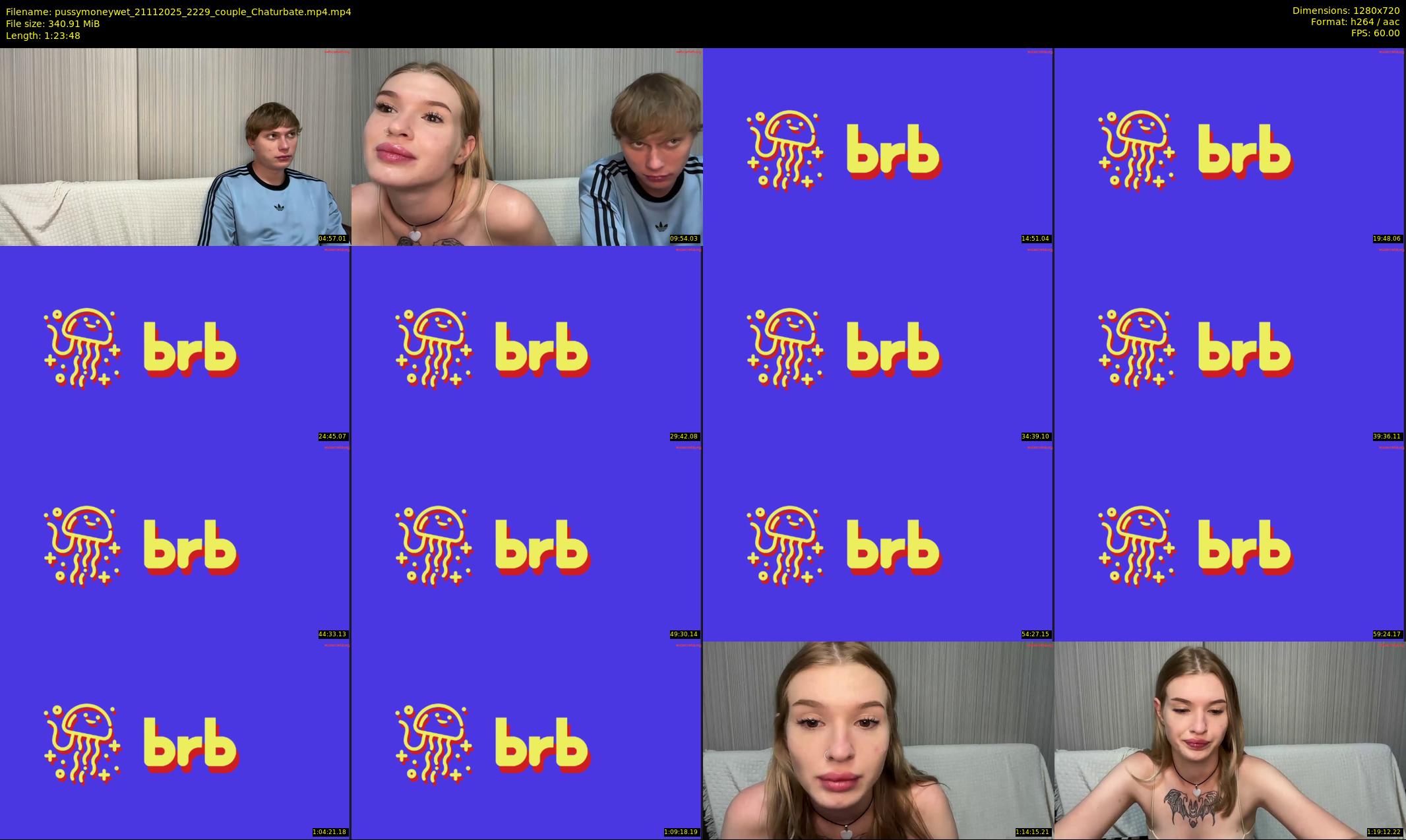 pussymoneywet — 84 minute Chaturbate couple cam show recording, 720p, Nov 21, 2025