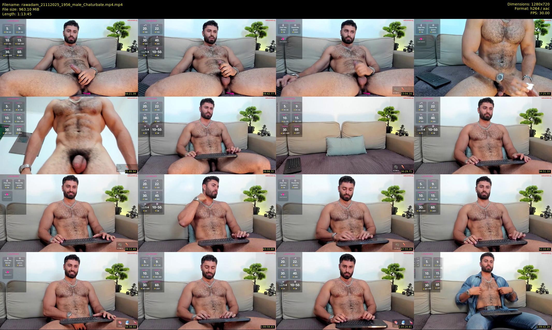 rawadam — 74 minute Chaturbate male cam show recording, 720p, Nov 21, 2025