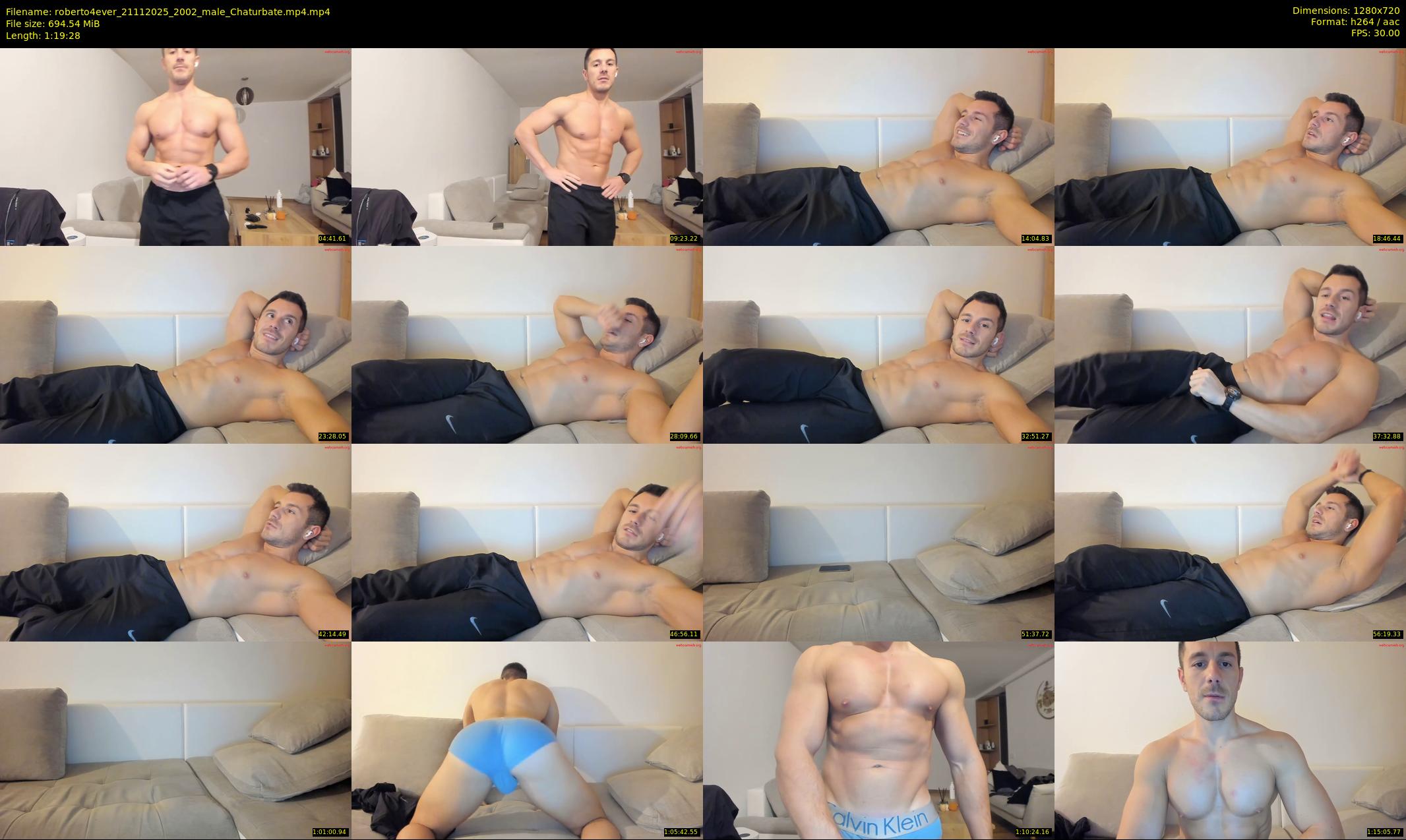 roberto4ever — 80 minute Chaturbate male cam show recording, 720p, Nov 21, 2025