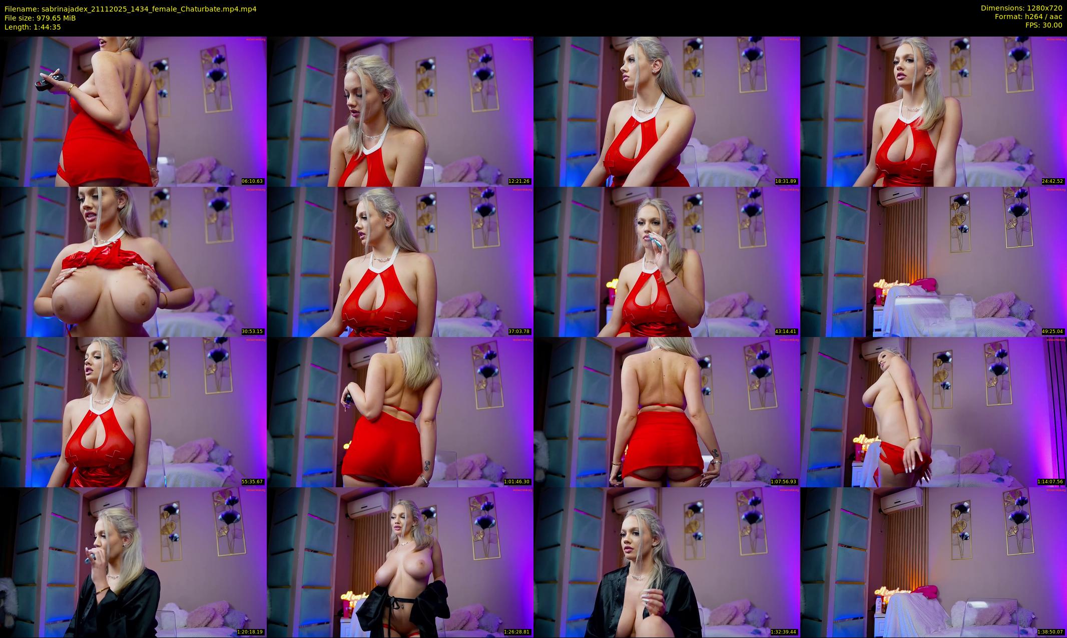 sabrinajadex — 105 minute Chaturbate female cam show recording, 720p, Nov 21, 2025
