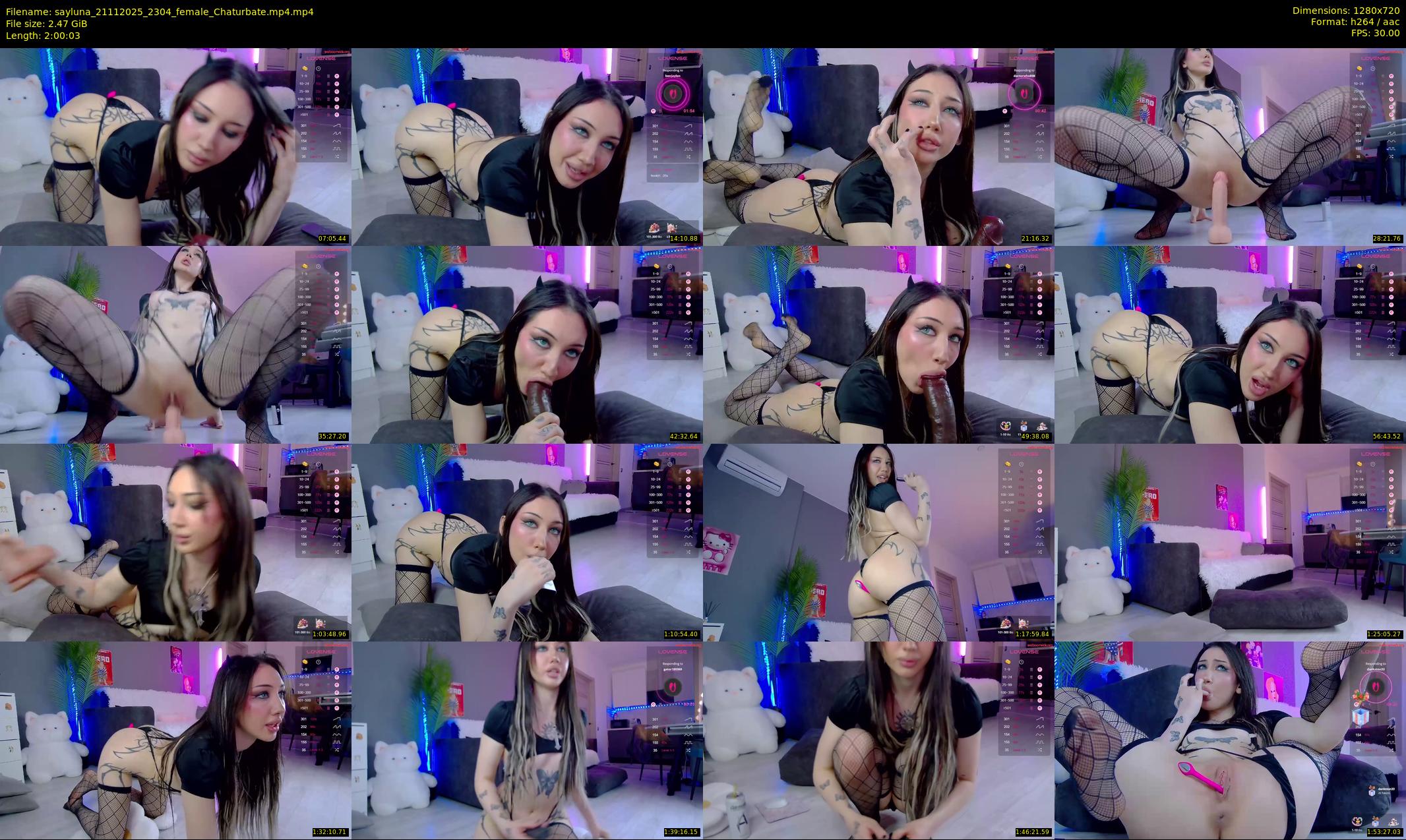 sayluna — 121 minute Chaturbate female cam show recording, 720p, Nov 21, 2025