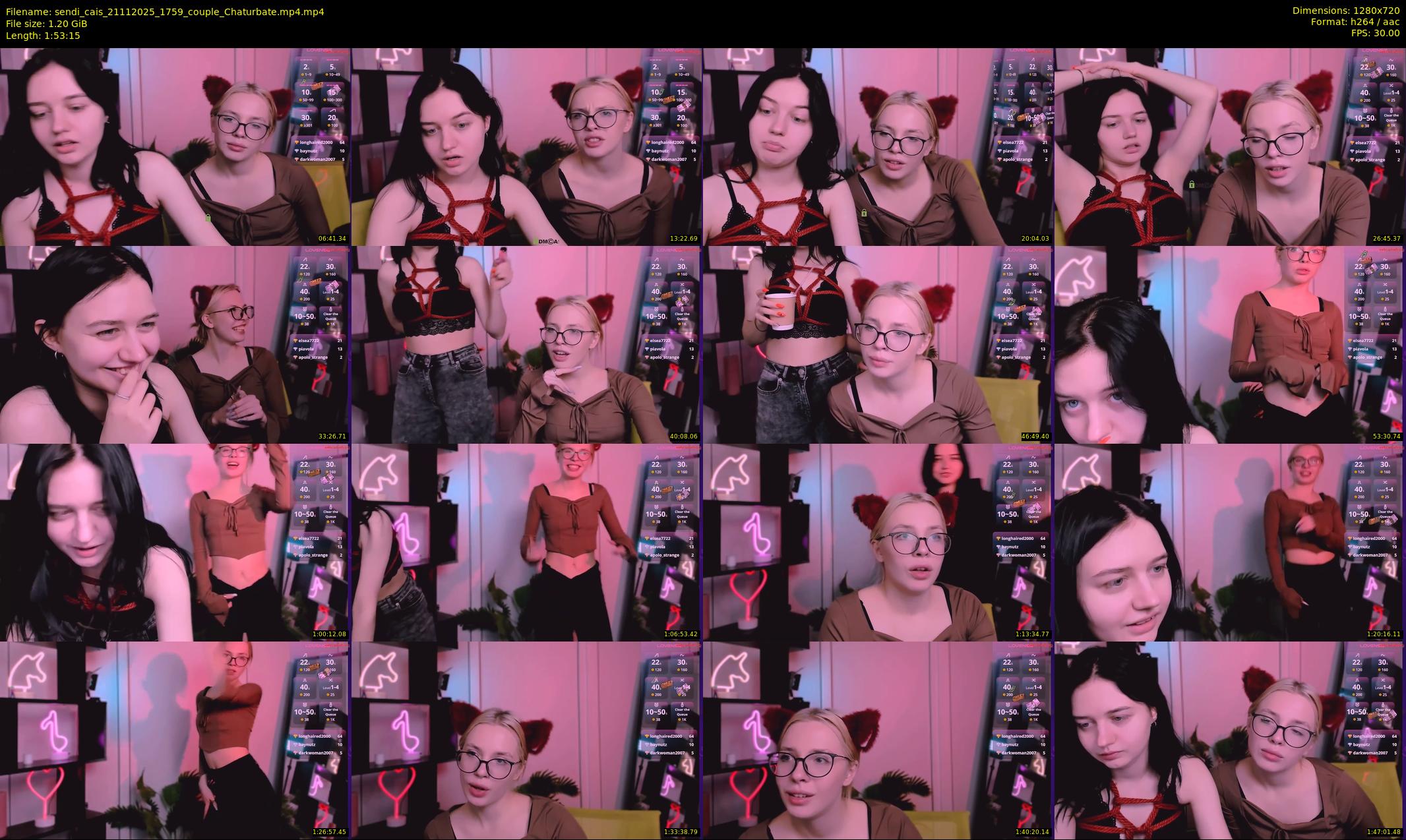 sendi_cais — 114 minute Chaturbate female cam show recording, 720p, Nov 21, 2025