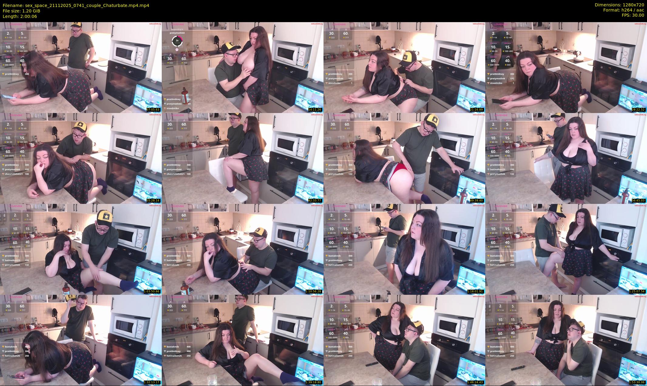 sex_space — 121 minute Chaturbate couple cam show recording, 720p, Nov 21, 2025