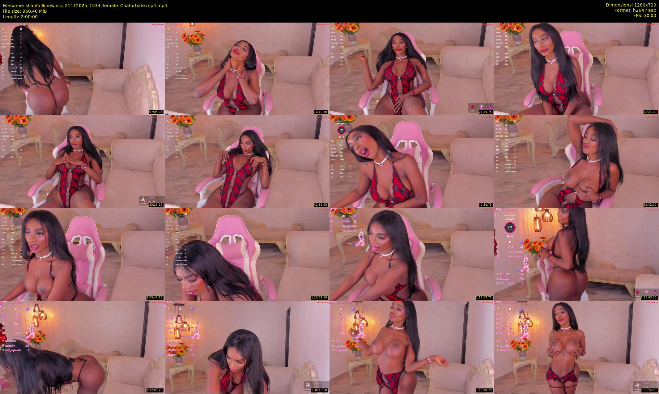 shantallknowless — 120 minute Chaturbate female cam show recording, 720p, Nov 21, 2025
