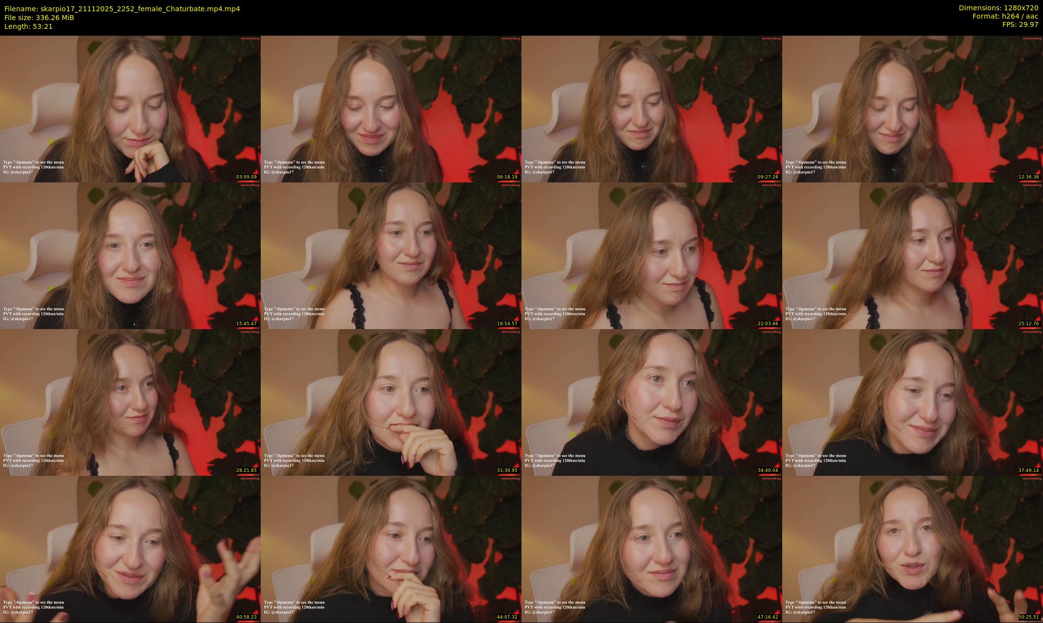 skarpio17 — 54 minute Chaturbate female cam show recording, 720p, Nov 21, 2025