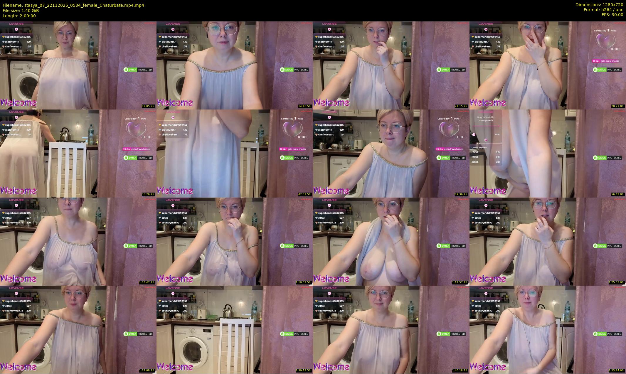 stasya_07 — 120 minute Chaturbate female cam show recording, 720p, Nov 22, 2025
