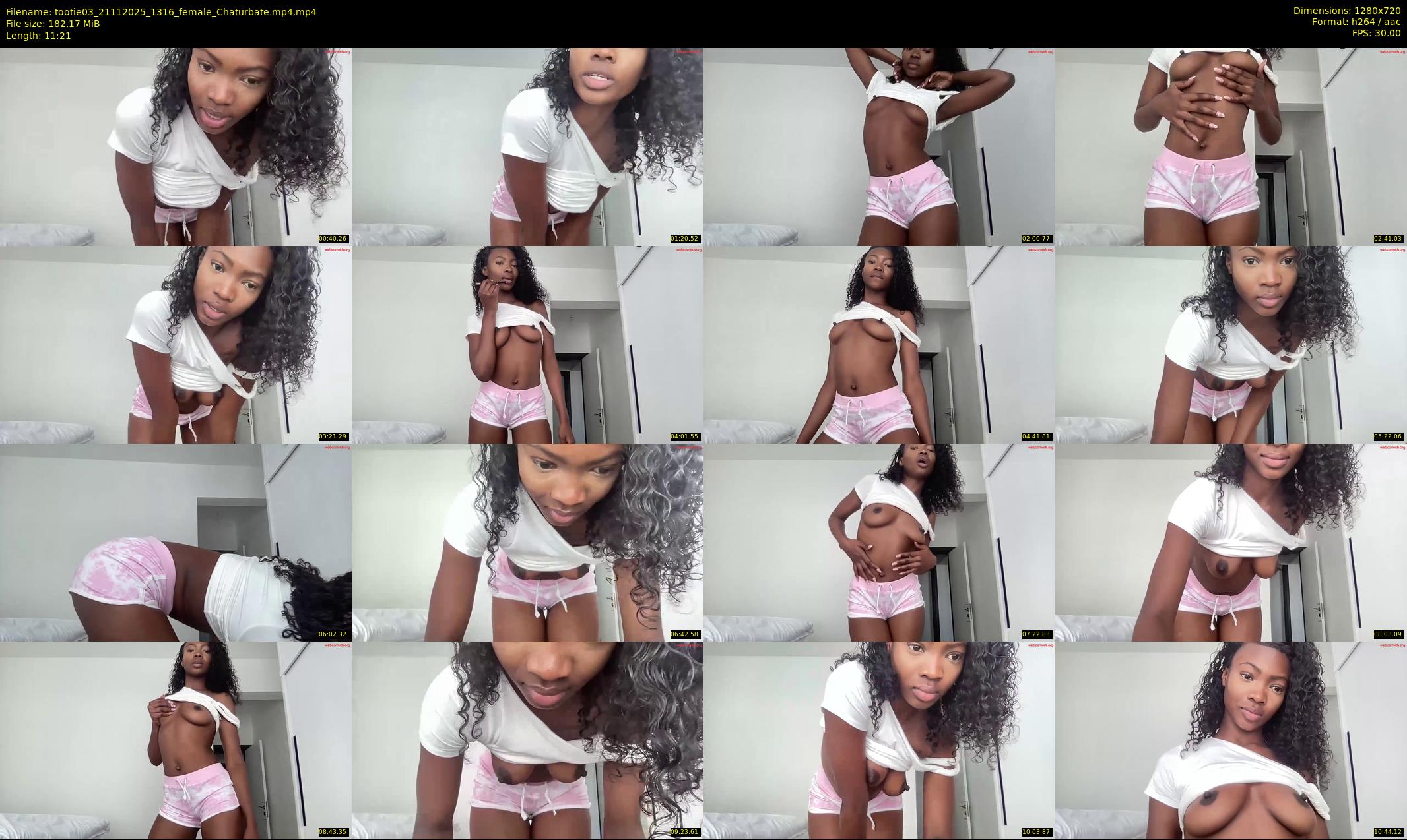 tootie03 — 12 minute Chaturbate female cam show recording, 720p, Nov 21, 2025