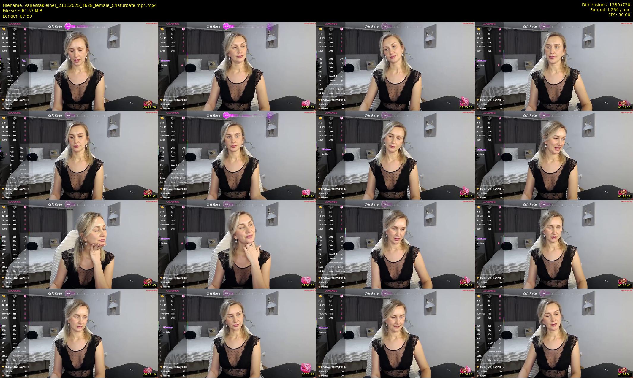 vanessakleiner — 8 minute Chaturbate female cam show recording, 720p, Nov 21, 2025