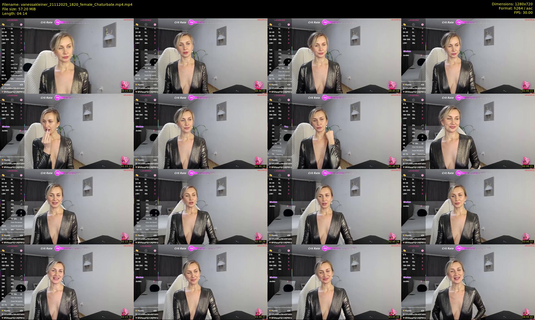 vanessakleiner — 5 minute Chaturbate female cam show recording, 720p, Nov 21, 2025
