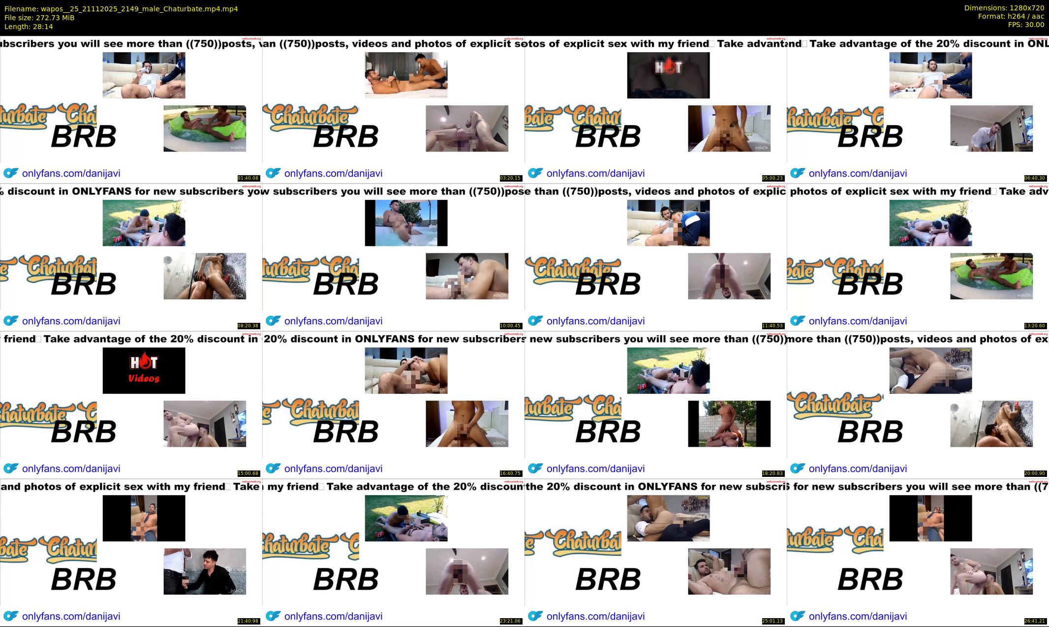 wapos__25 — 29 minute Chaturbate male cam show recording, 720p, Nov 21, 2025