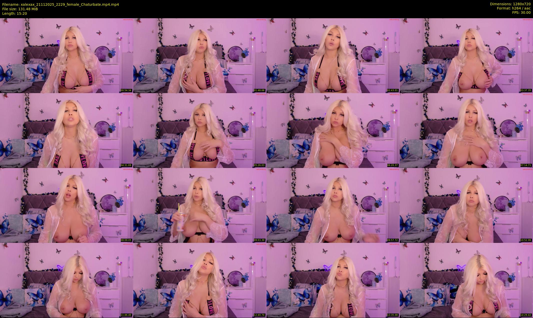 xalexax — 16 minute Chaturbate female cam show recording, 720p, Nov 21, 2025