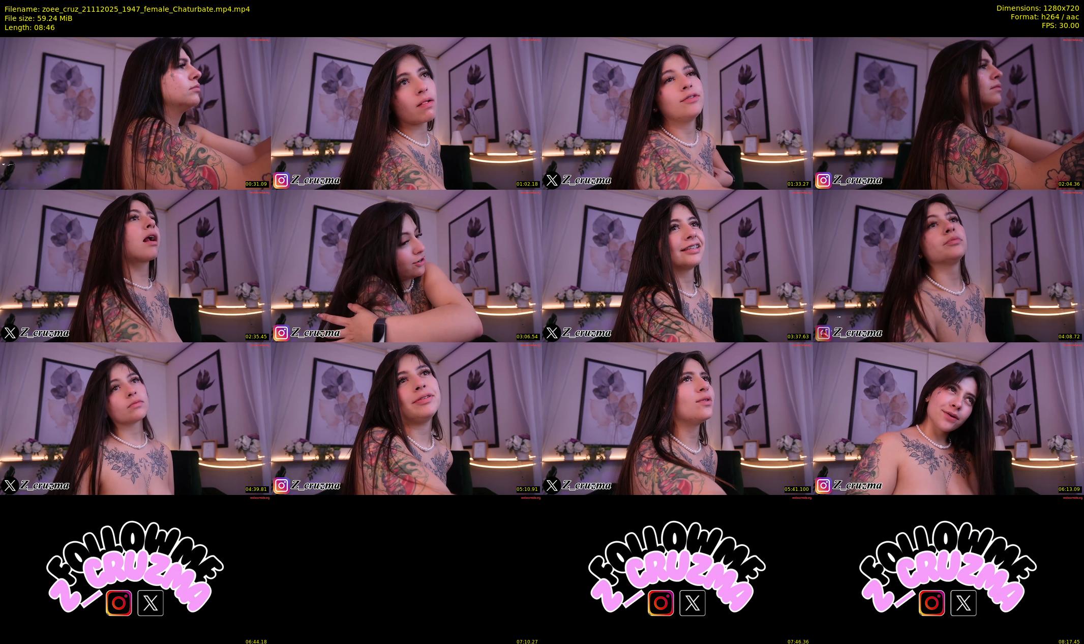 zoee_cruz — 9 minute Chaturbate female cam show recording, 720p, Nov 21, 2025