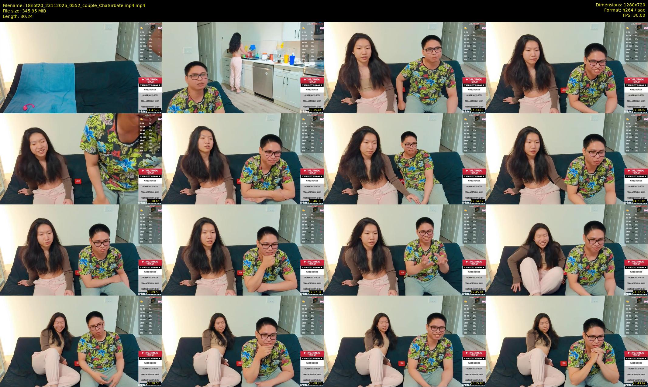18not20 — 31 minute Chaturbate couple cam show recording, 720p, Nov 23, 2025
