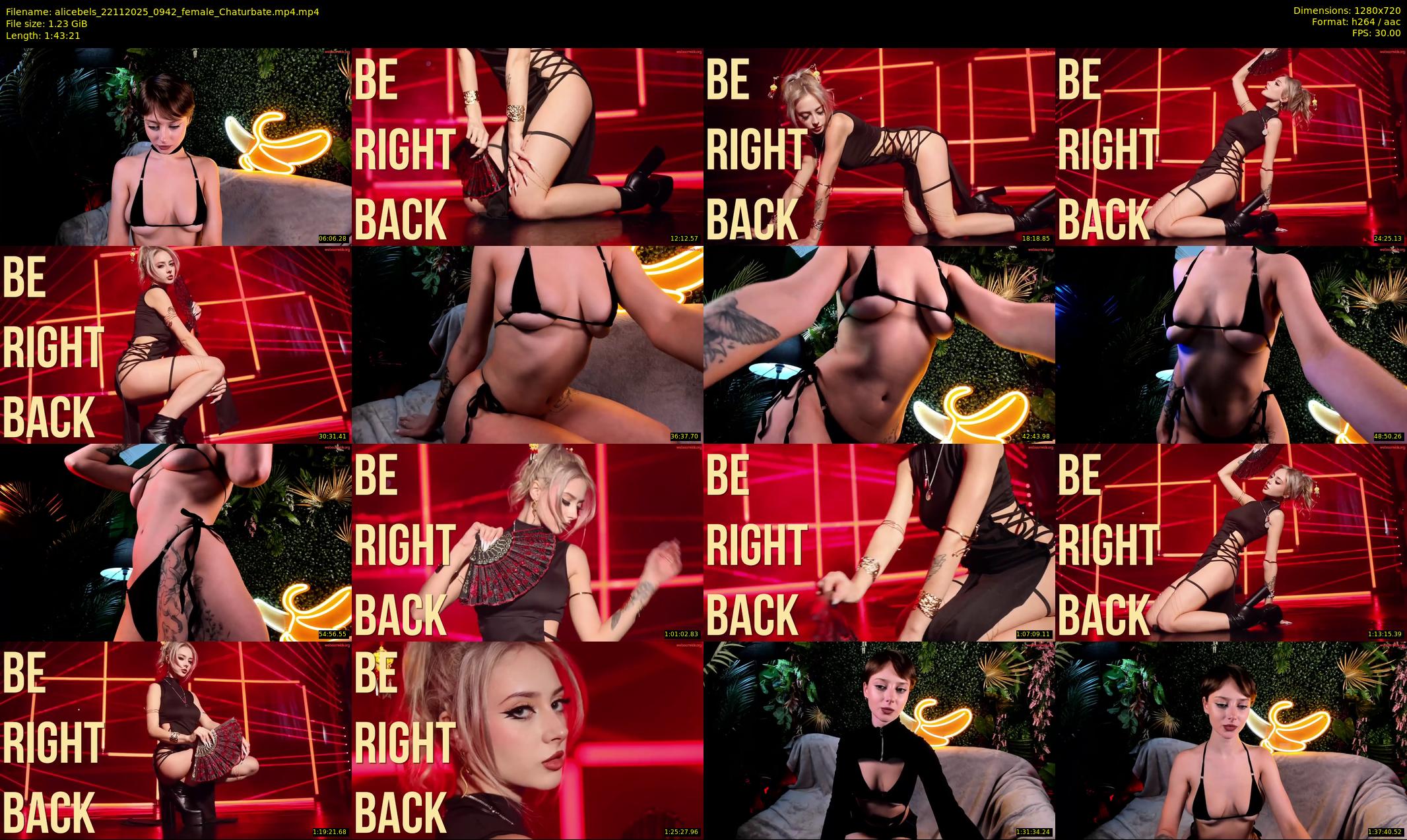 alicebels — 104 minute Chaturbate female cam show recording, 720p, Nov 22, 2025
