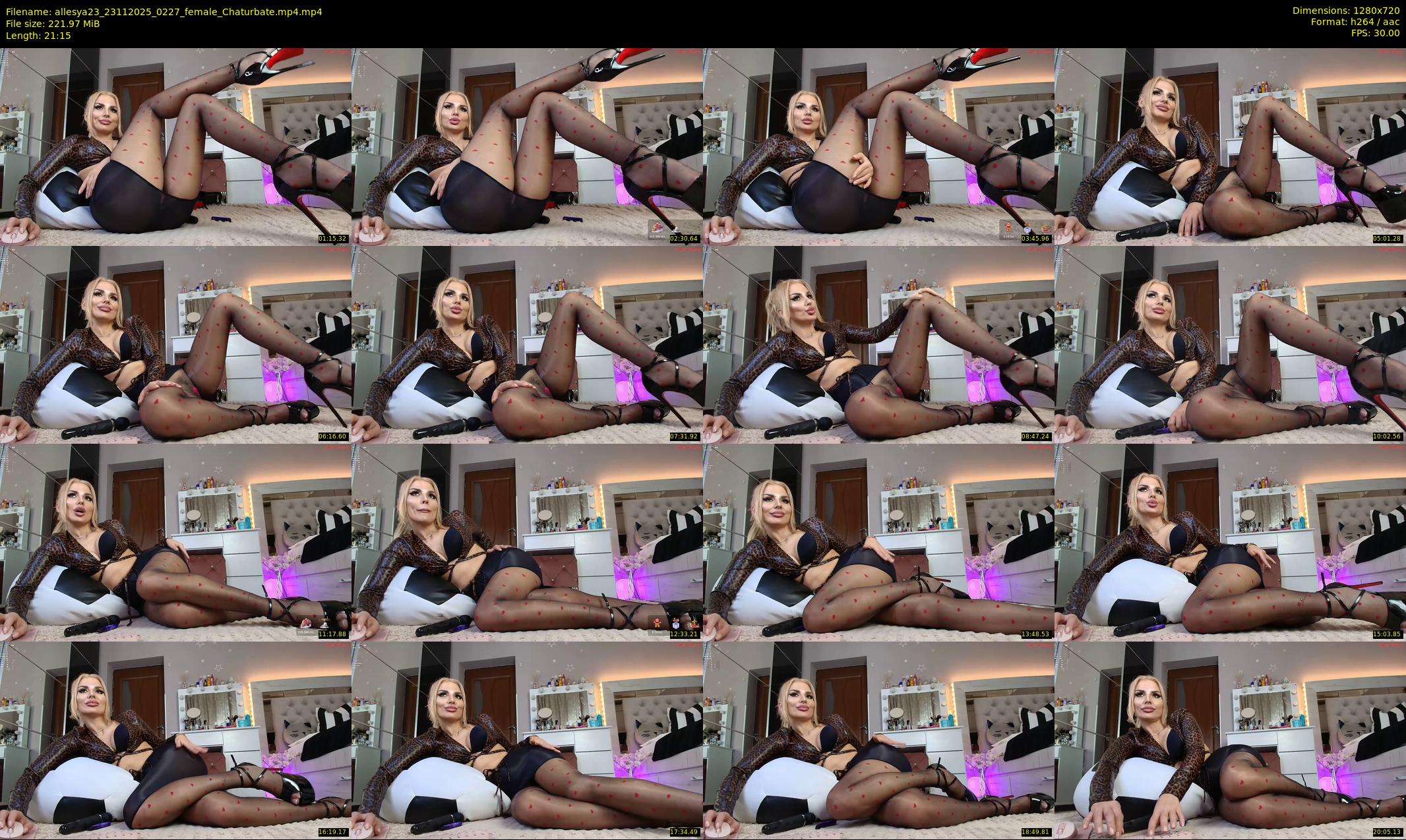 allesya23 — 22 minute Chaturbate female cam show recording, 720p, Nov 23, 2025