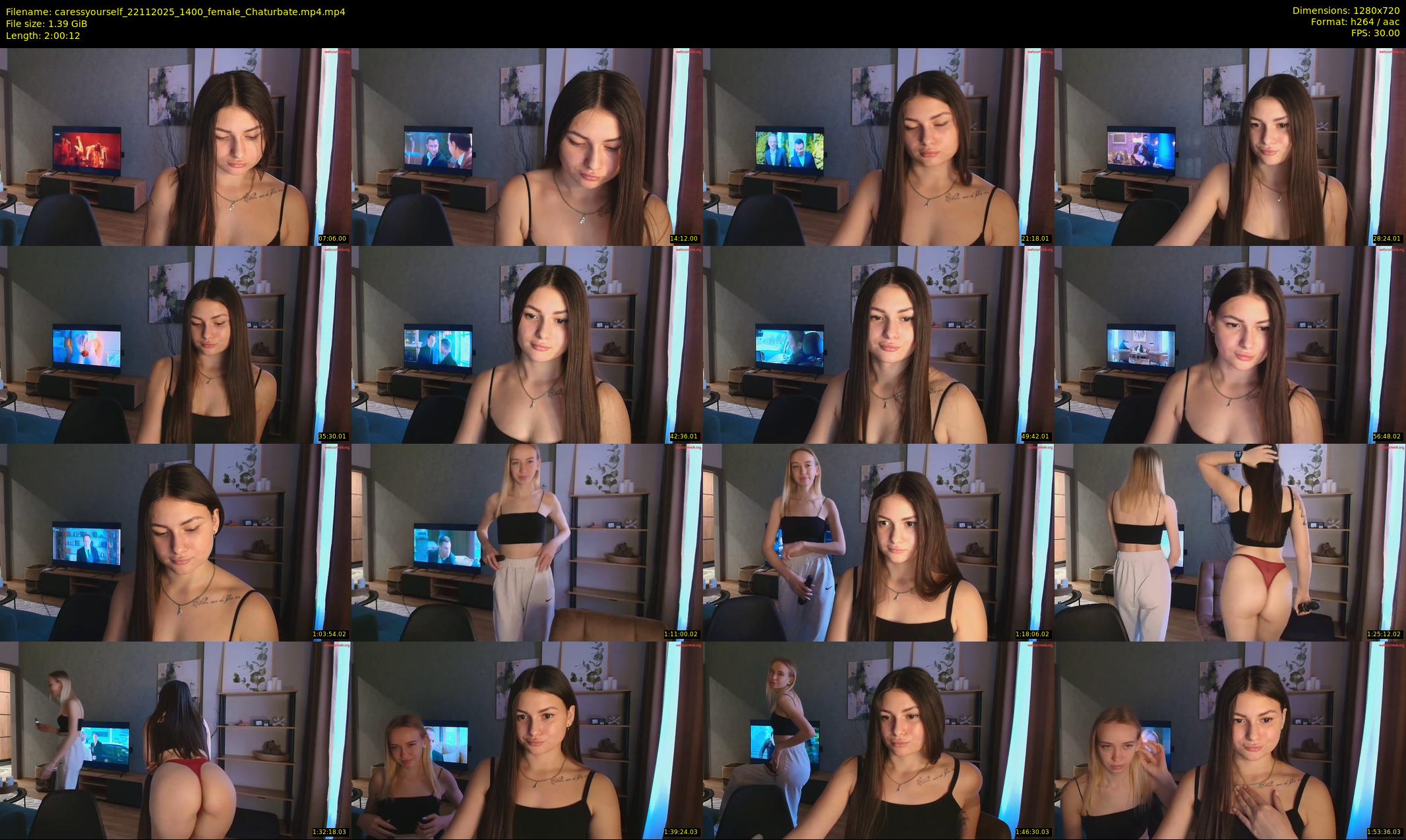 caressyourself — 121 minute Chaturbate female cam show recording, 720p, Nov 22, 2025