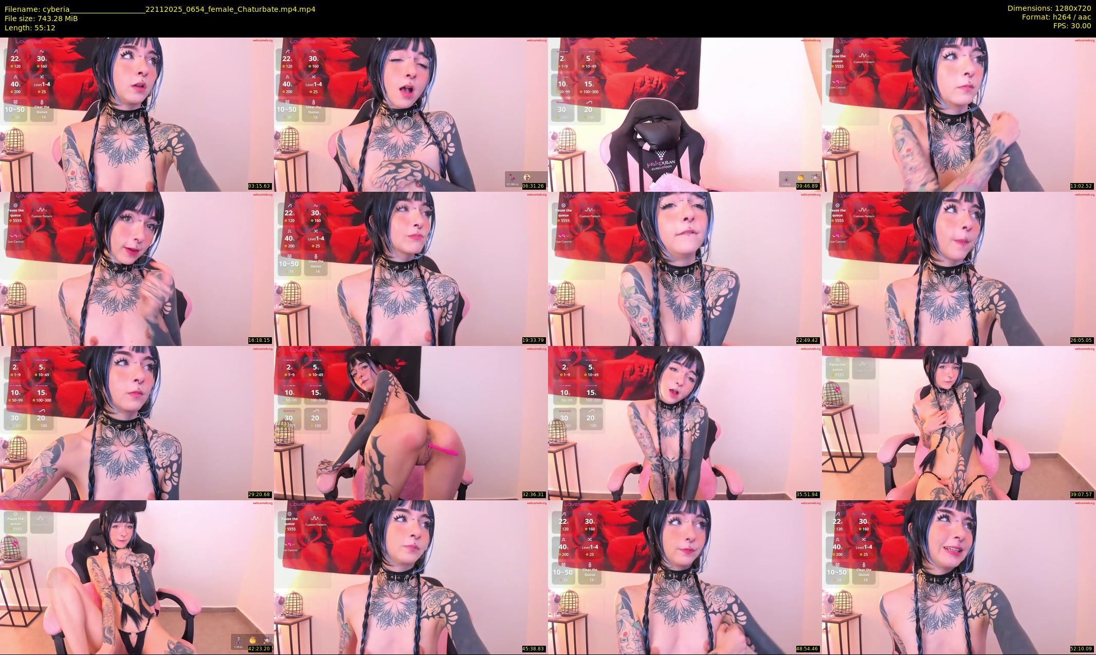 cyberia____________________ — 56 minute Chaturbate female cam show recording, 720p, Nov 22, 2025