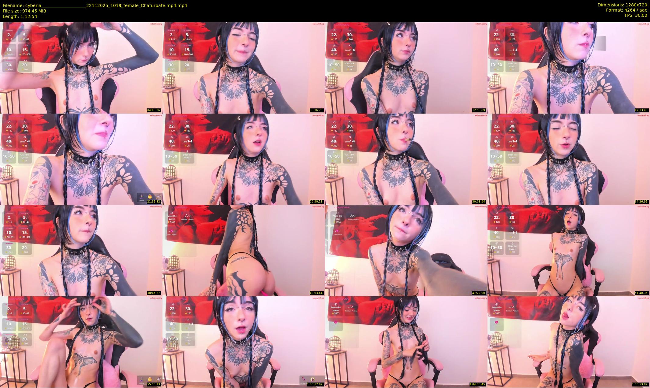 cyberia____________________ — 73 minute Chaturbate female cam show recording, 720p, Nov 22, 2025