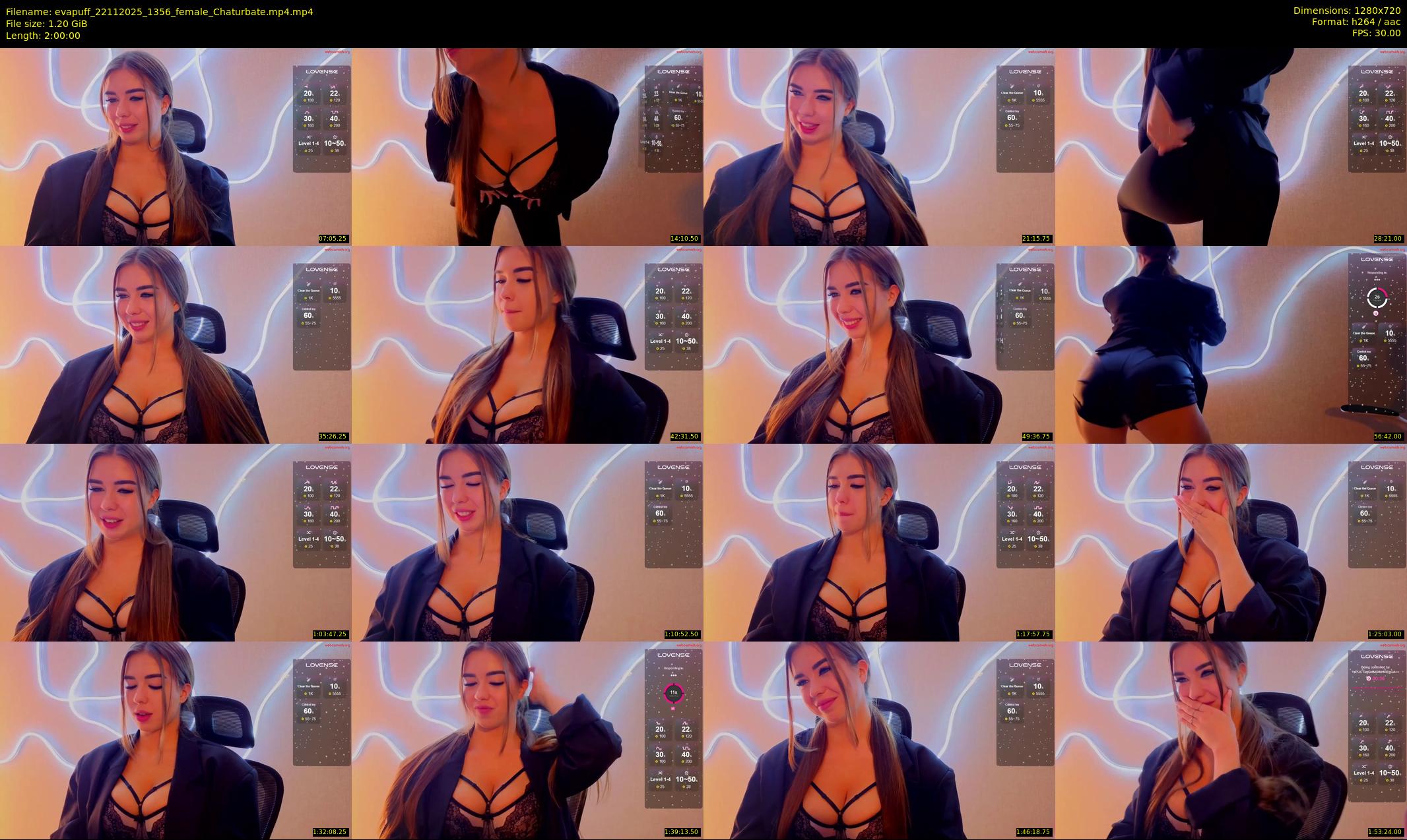 evapuff — 120 minute Chaturbate female cam show recording, 720p, Nov 22, 2025