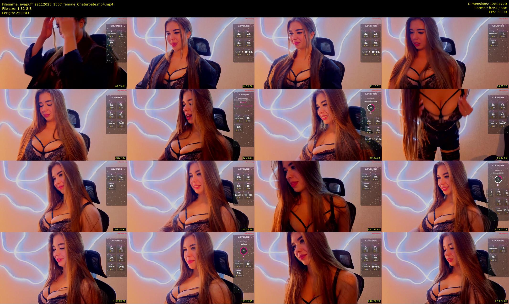 evapuff — 121 minute Chaturbate female cam show recording, 720p, Nov 22, 2025
