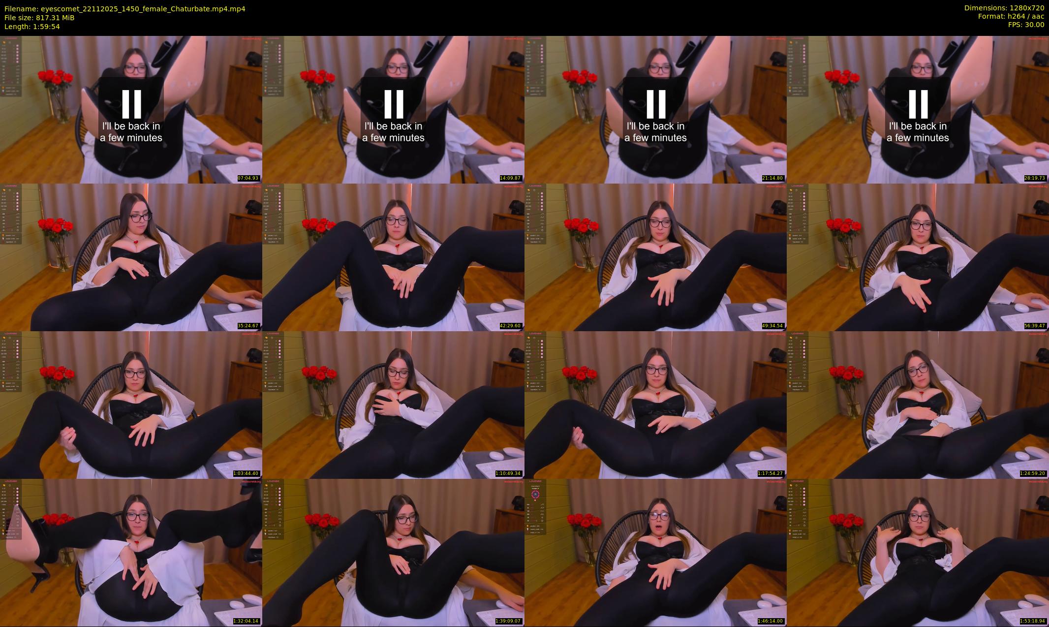eyescomet — 120 minute Chaturbate female cam show recording, 720p, Nov 22, 2025