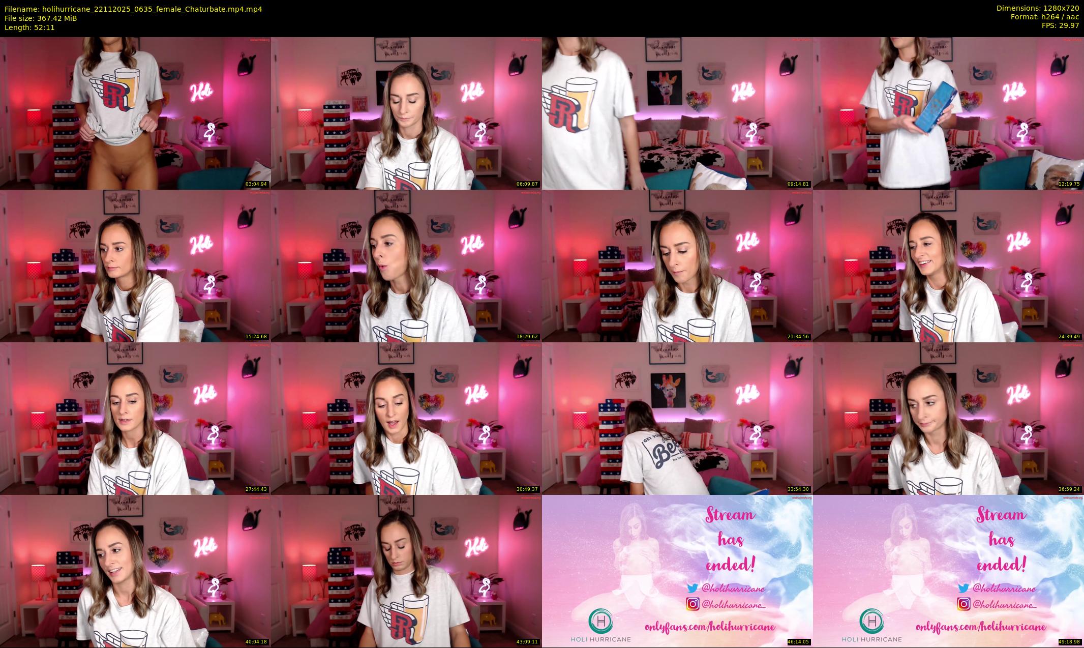 holihurricane — 53 minute Chaturbate female cam show recording, 720p, Nov 22, 2025