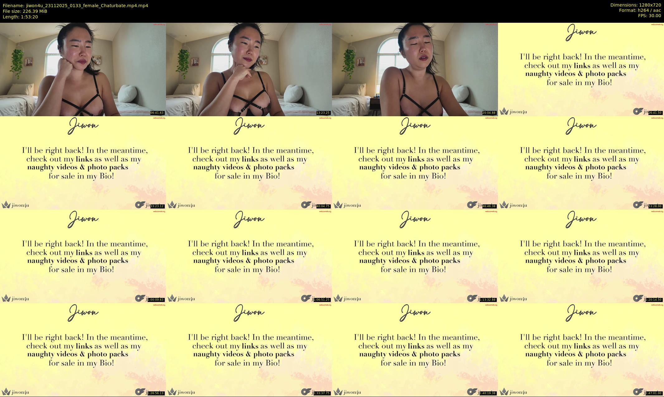 jiwon4u — 114 minute Chaturbate female cam show recording, 720p, Nov 23, 2025