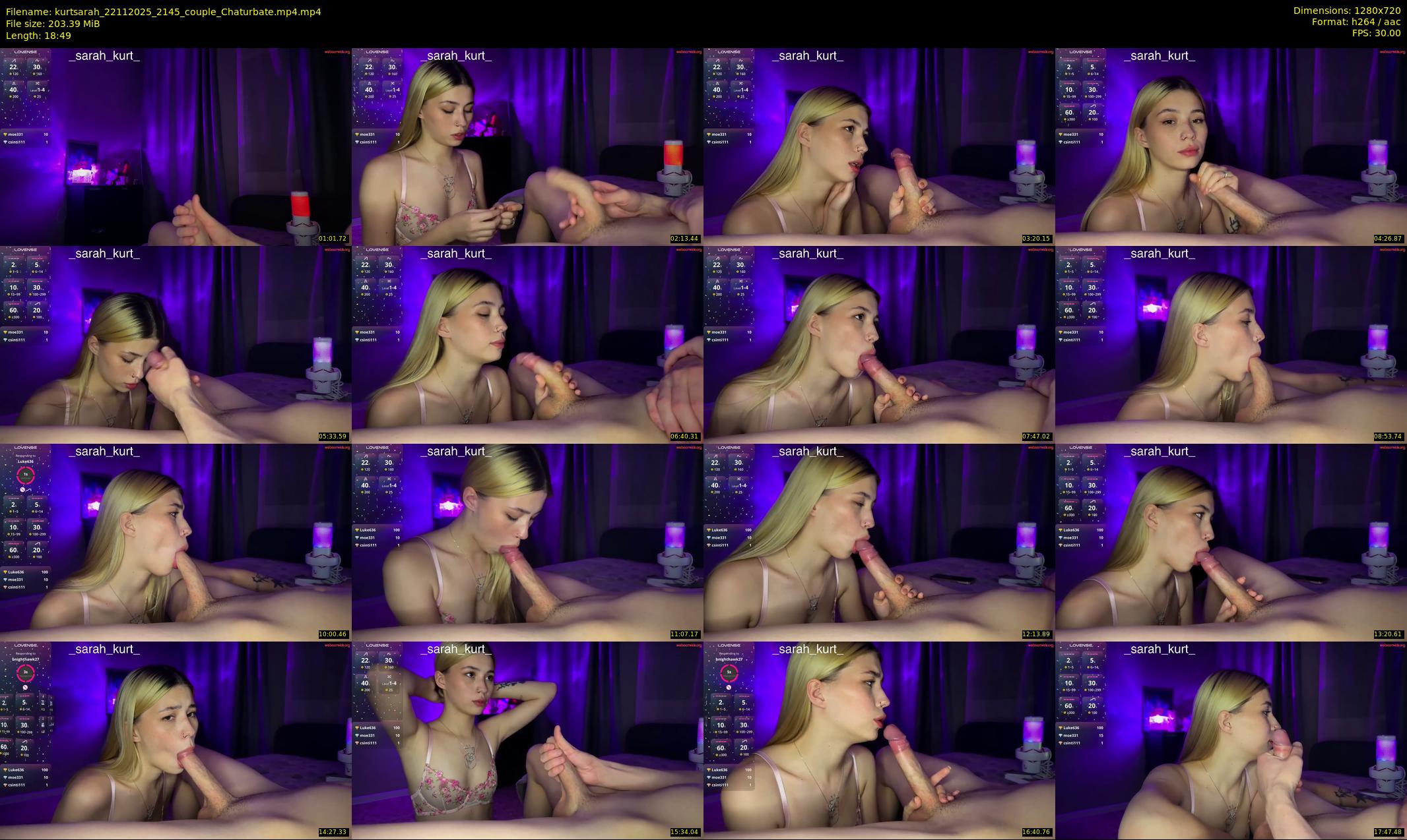 kurtsarah — 19 minute Chaturbate couple cam show recording, 720p, Nov 22, 2025
