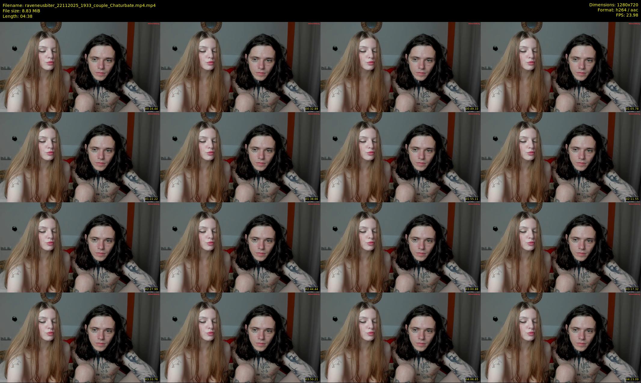 raveneusbiter — 5 minute Chaturbate couple cam show recording, 720p, Nov 22, 2025