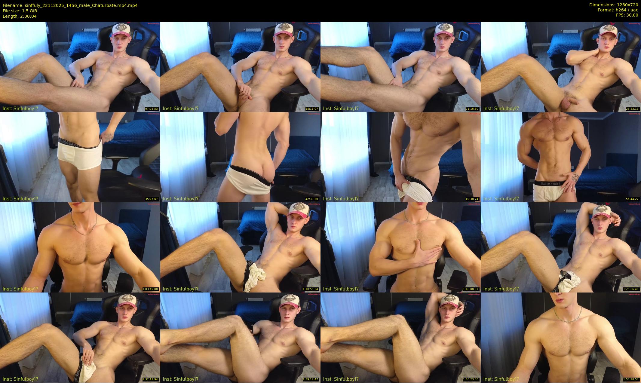 sinffuly — 121 minute Chaturbate male cam show recording, 720p, Nov 22, 2025
