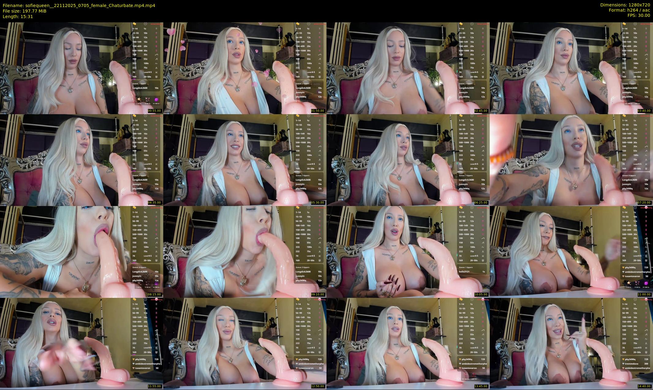 sofiequeen_ — 16 minute Chaturbate female cam show recording, 720p, Nov 22, 2025