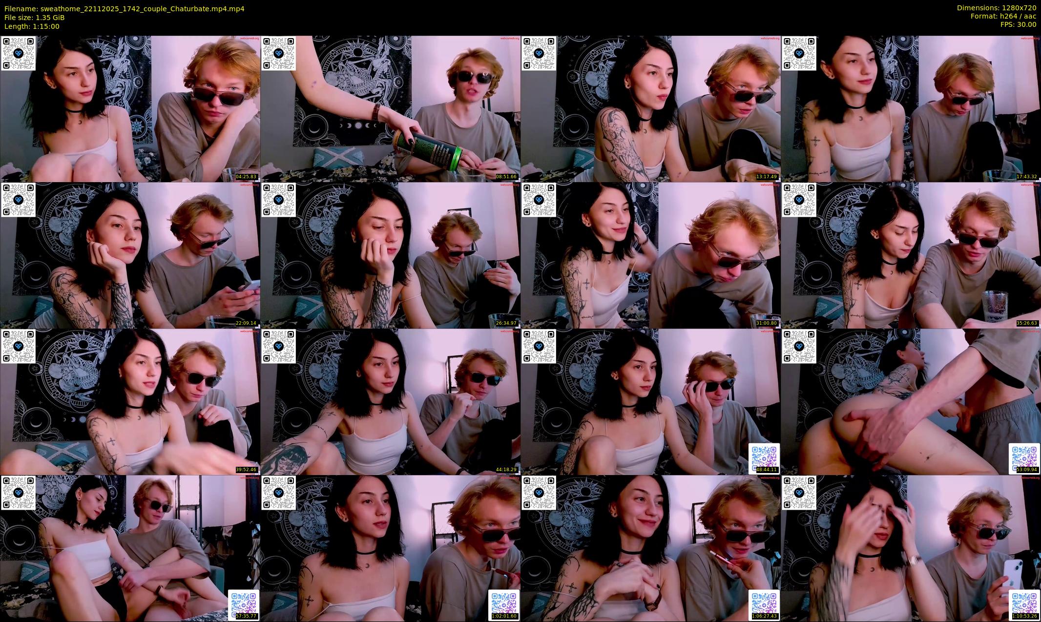 sweathome — 75 minute Chaturbate couple cam show recording, 720p, Nov 22, 2025