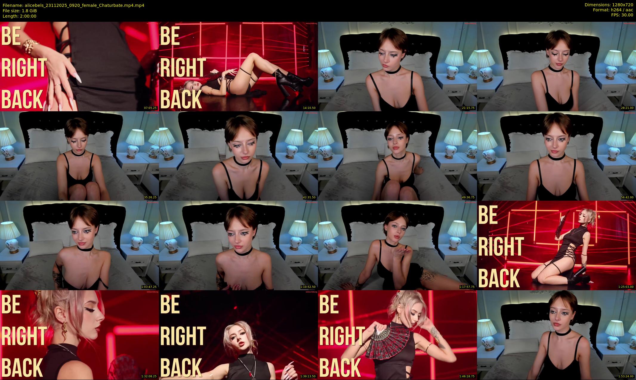 alicebels — 120 minute Chaturbate female cam show recording, 720p, Nov 23, 2025