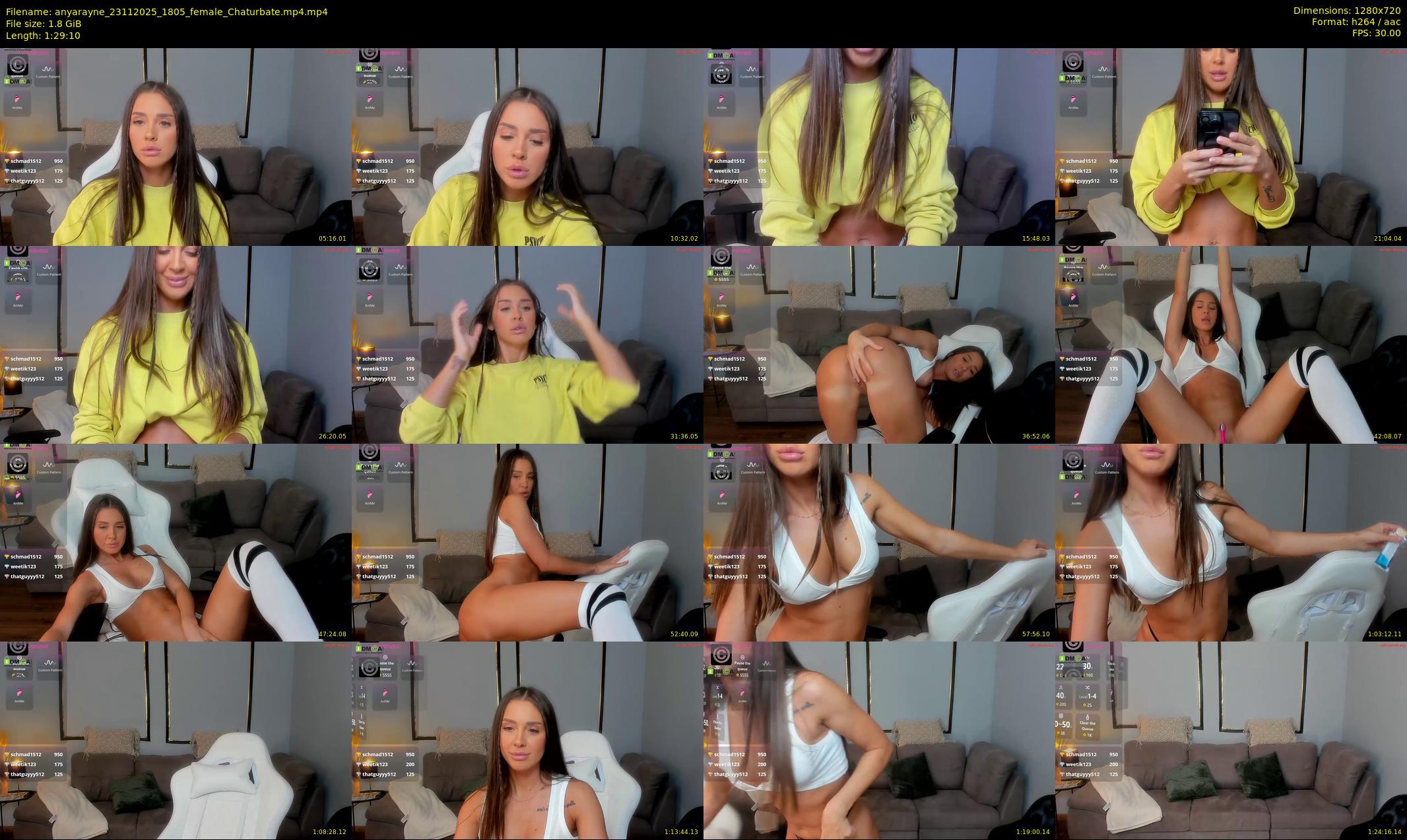 anyarayne — 90 minute Chaturbate female cam show recording, 720p, Nov 23, 2025