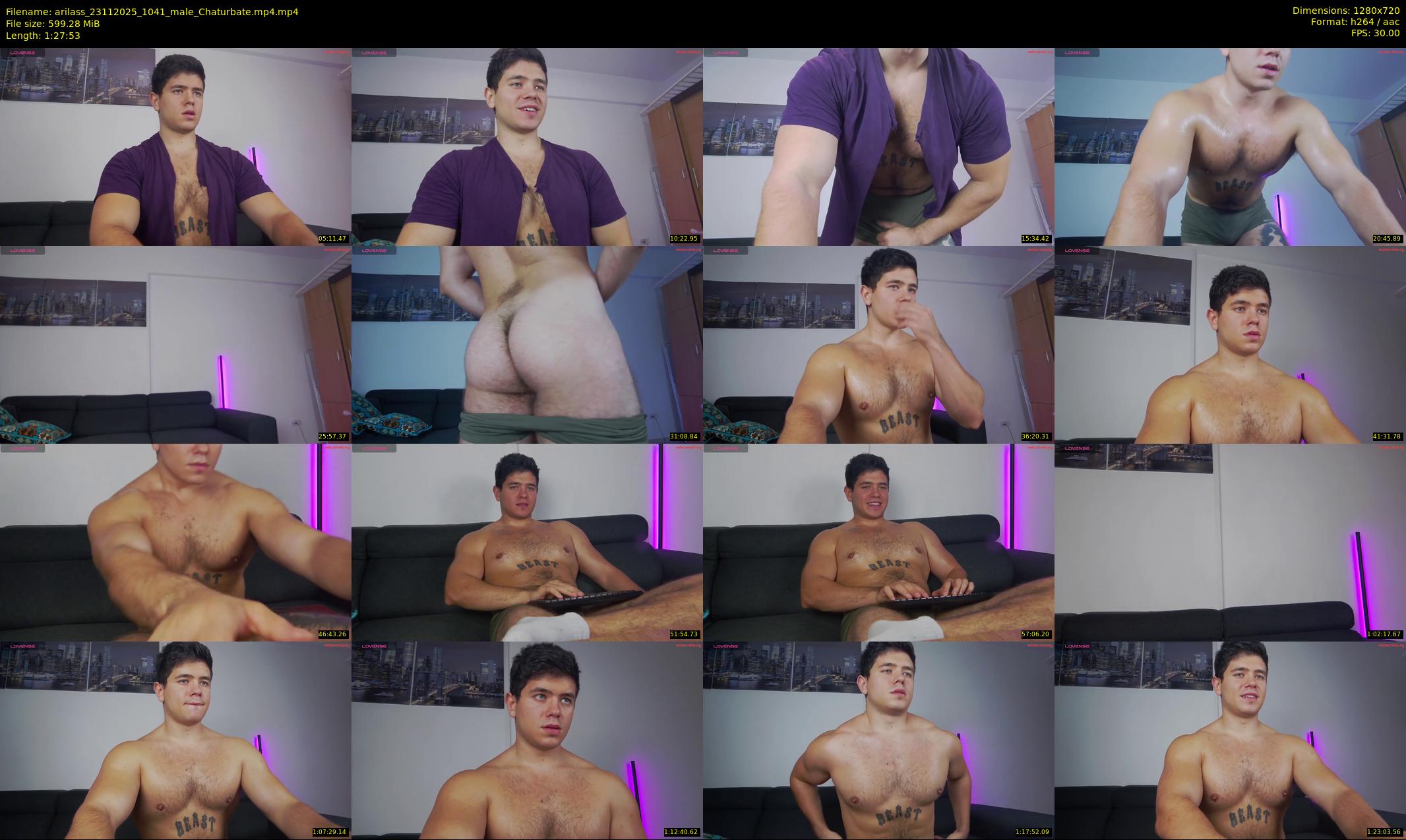 arilass — 88 minute Chaturbate male cam show recording, 720p, Nov 23, 2025