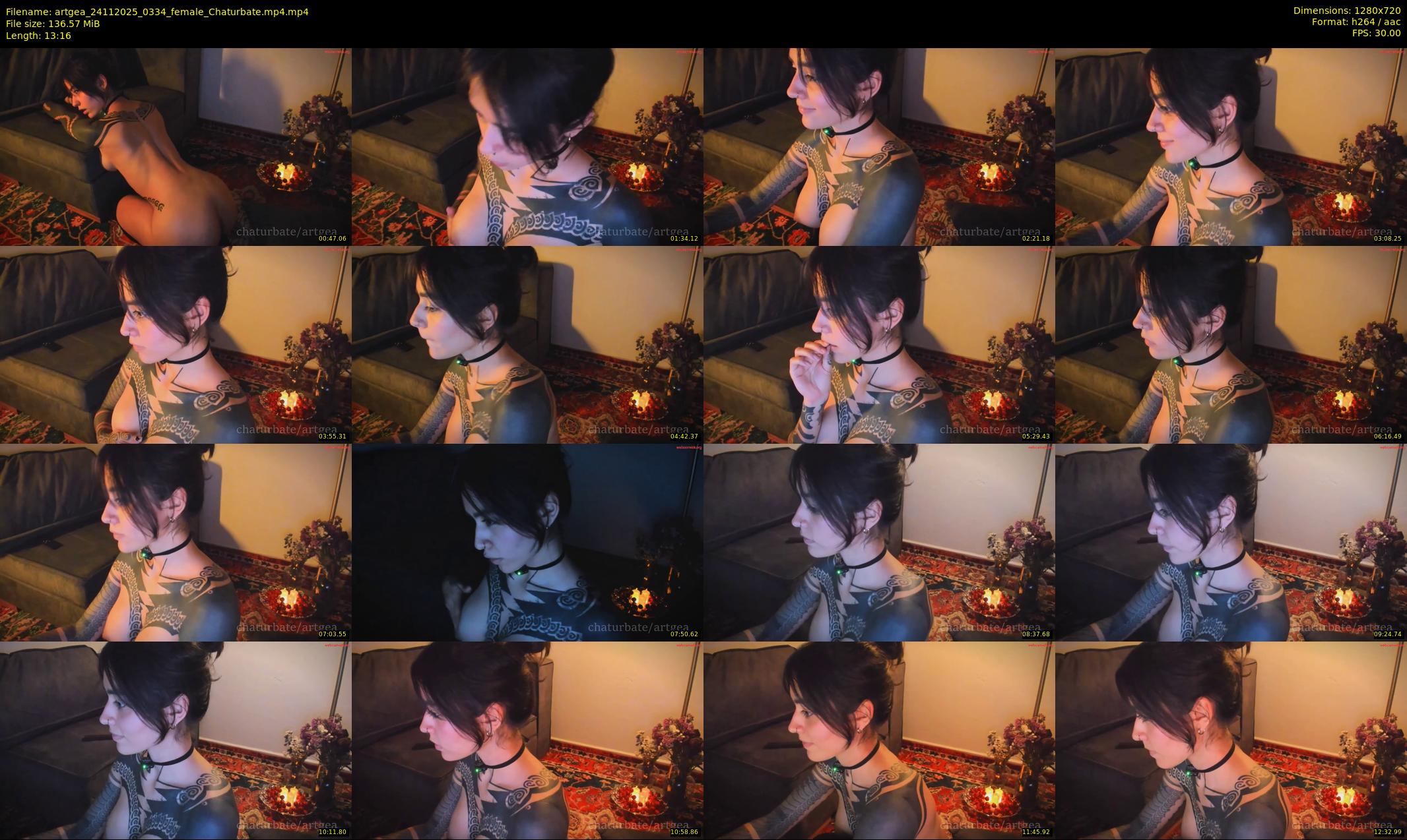 artgea — 14 minute Chaturbate female cam show recording, 720p, Nov 24, 2025