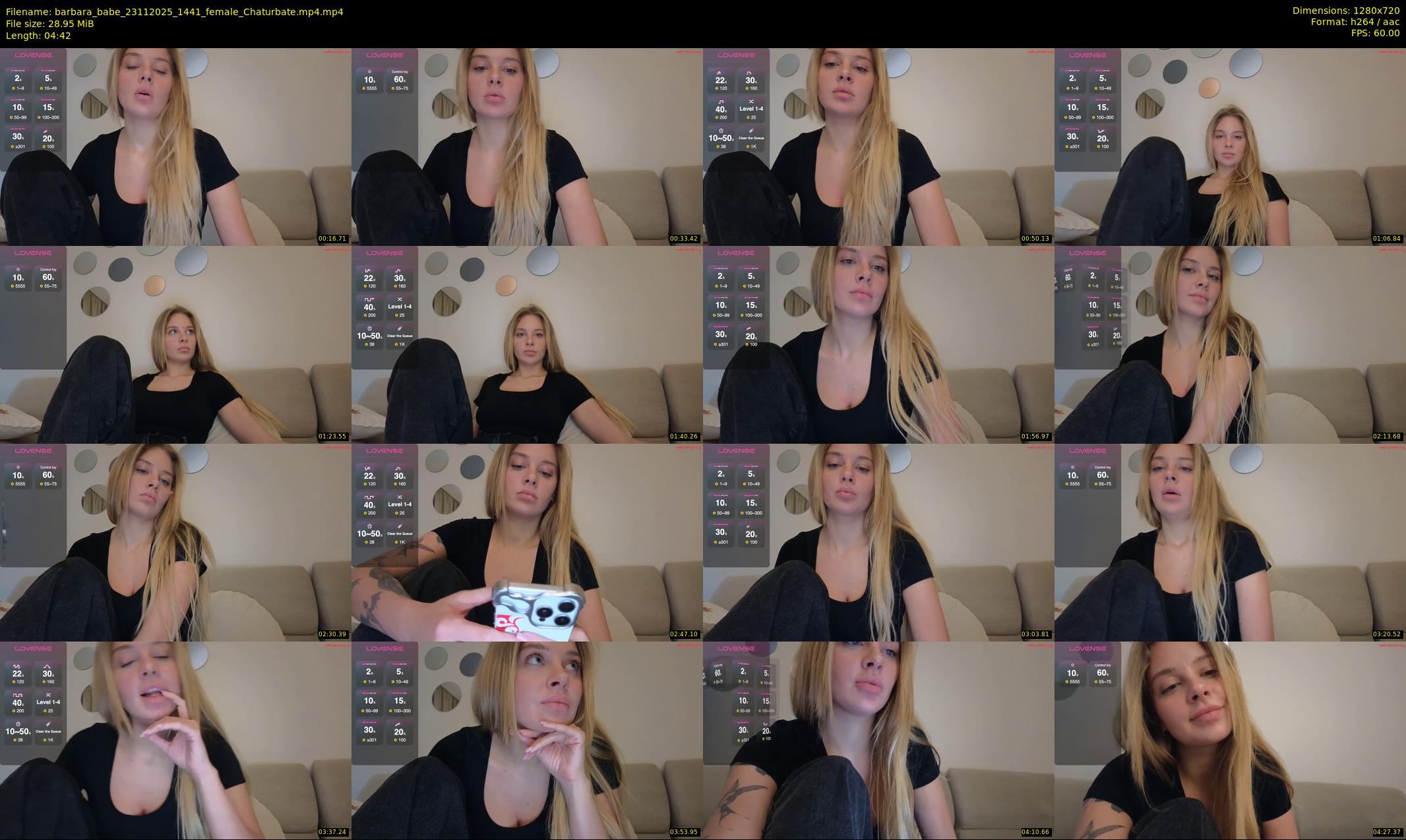 barbara_babe — 5 minute Chaturbate female cam show recording, 720p, Nov 23, 2025