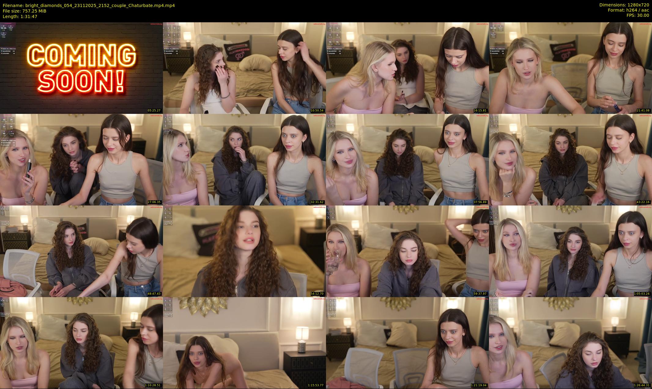 bright_diamonds_054 — 92 minute Chaturbate couple cam show recording, 720p, Nov 23, 2025