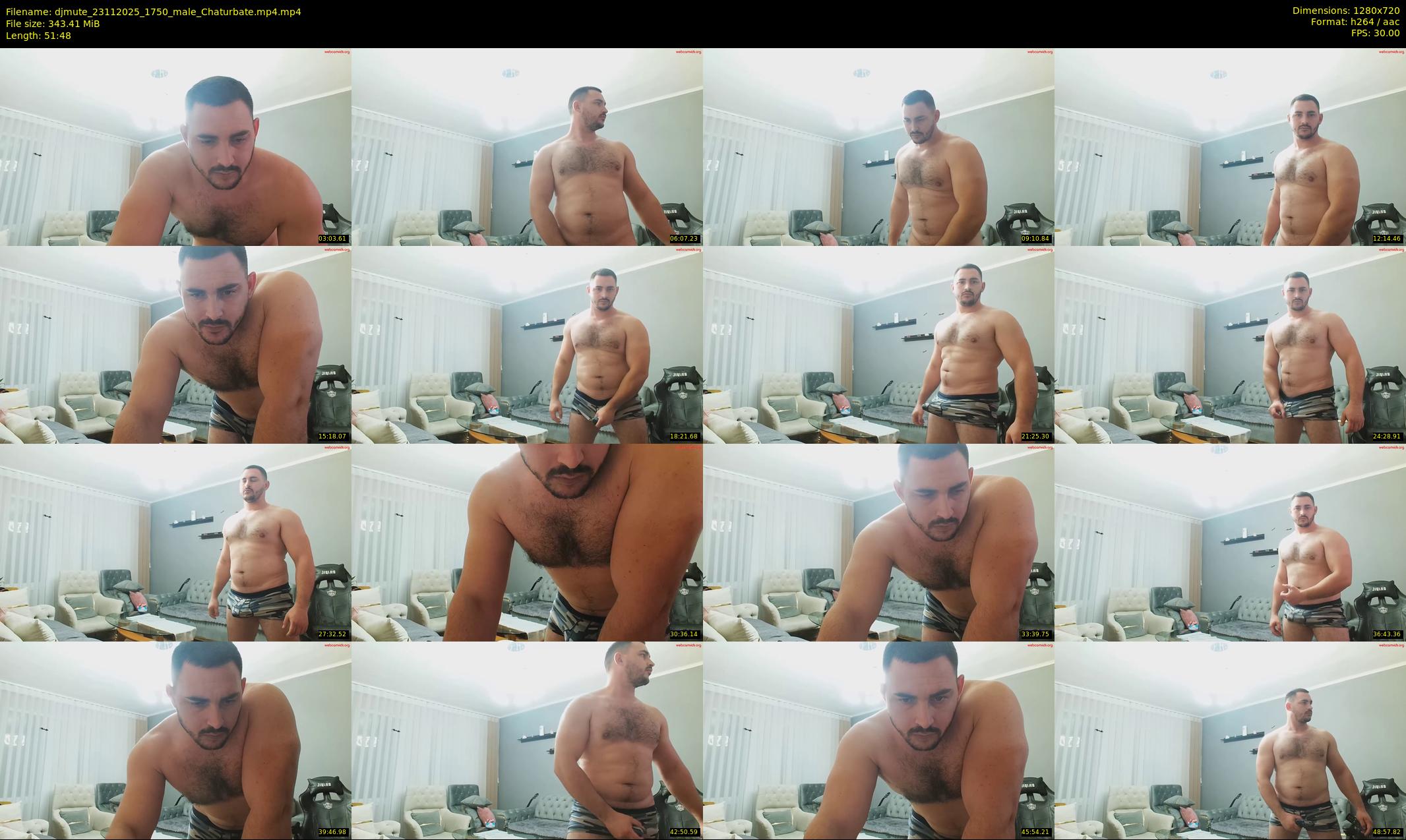 djmute — 52 minute Chaturbate male cam show recording, 720p, Nov 23, 2025