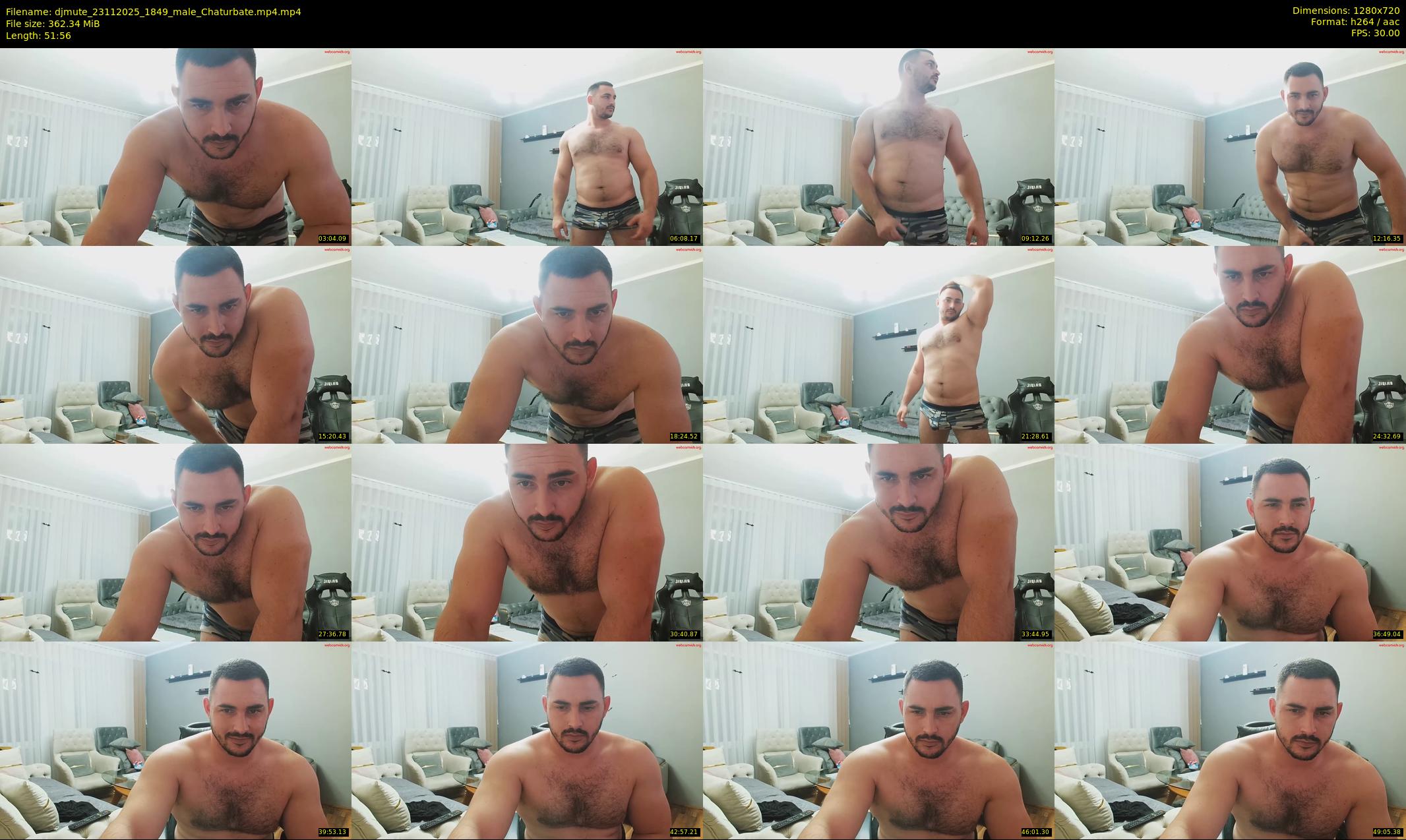 djmute — 52 minute Chaturbate male cam show recording, 720p, Nov 23, 2025