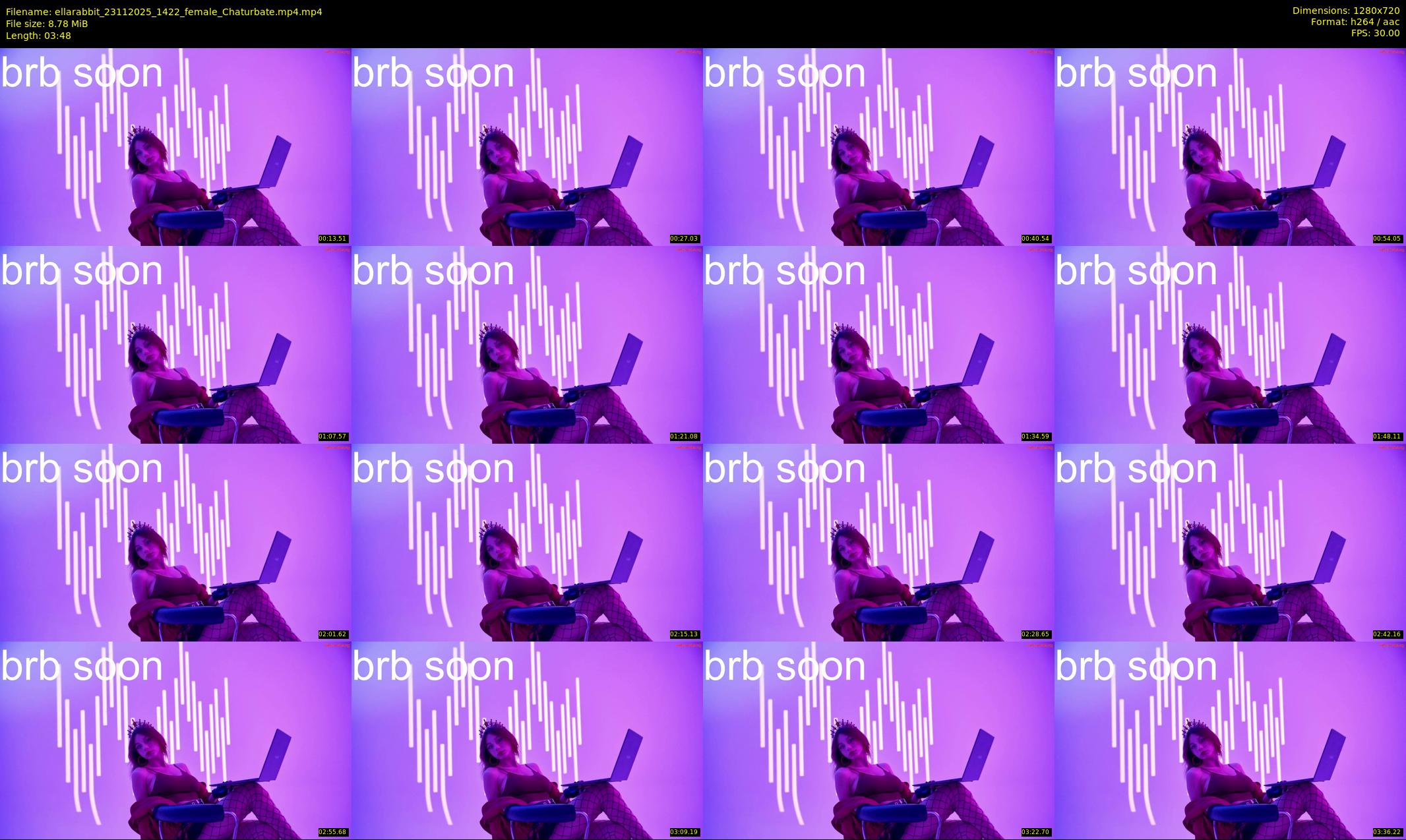 ellarabbit — 4 minute Chaturbate female cam show recording, 720p, Nov 23, 2025