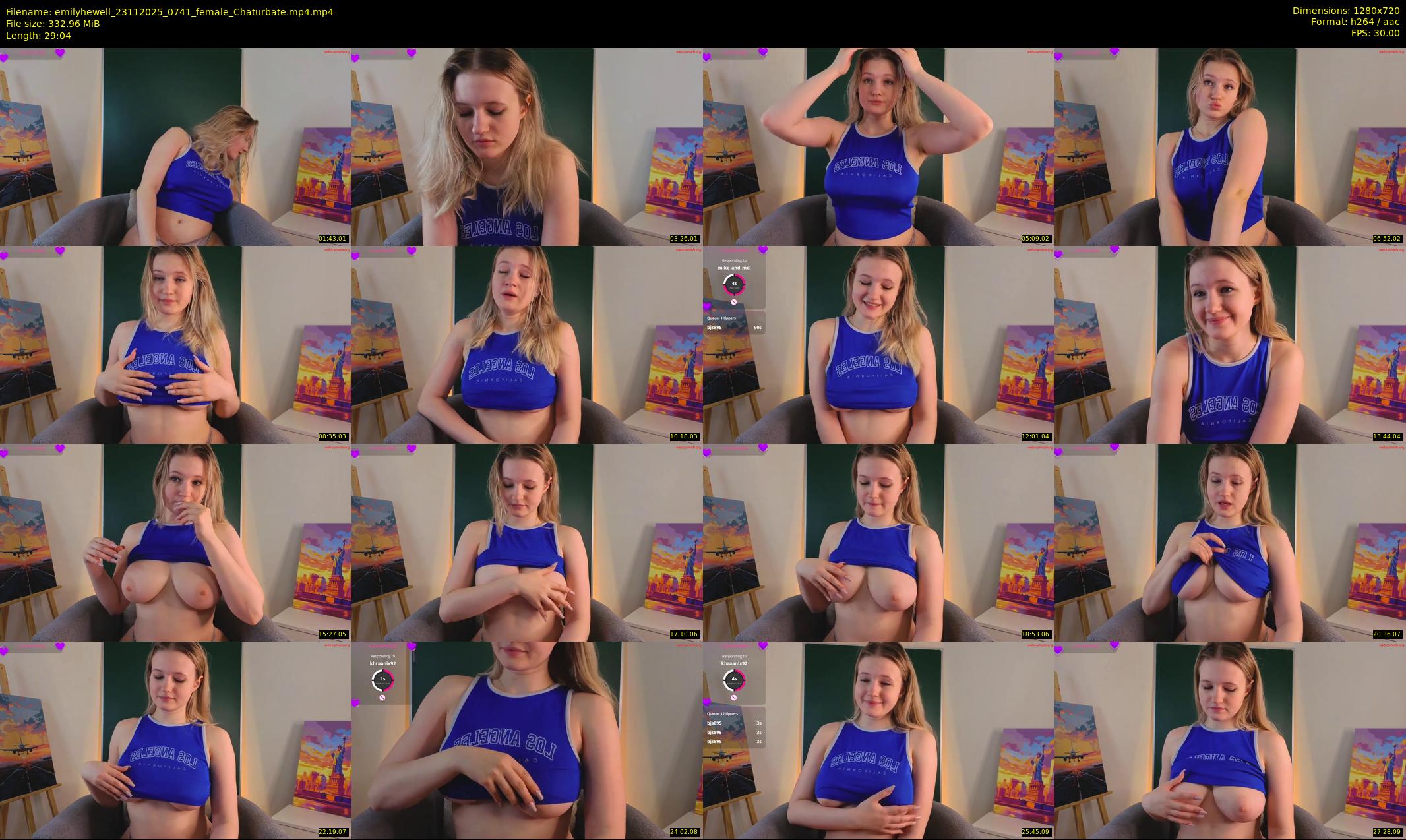 emilyhewell — 30 minute Chaturbate female cam show recording, 720p, Nov 23, 2025