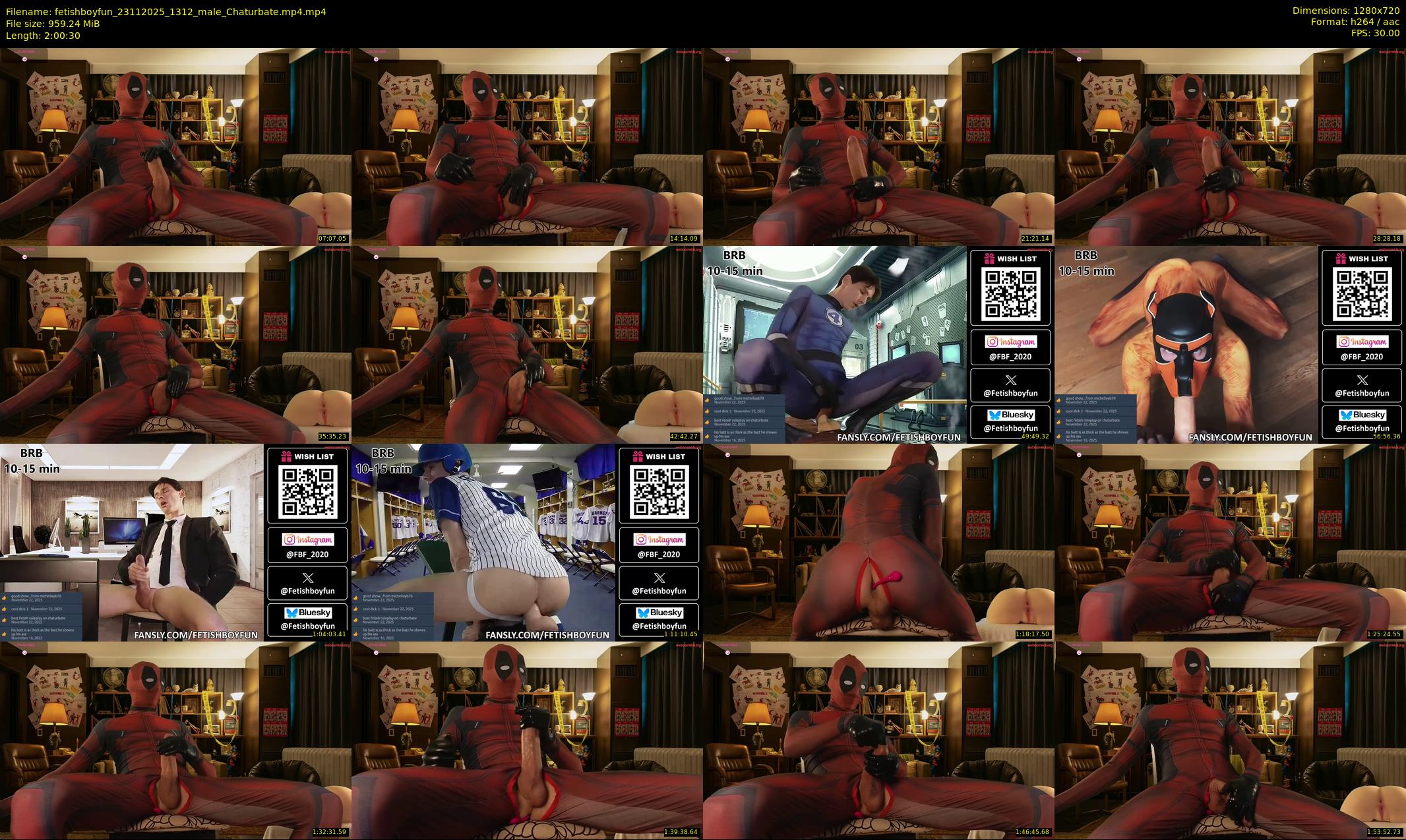 fetishboyfun — 121 minute Chaturbate male cam show recording, 720p, Nov 23, 2025