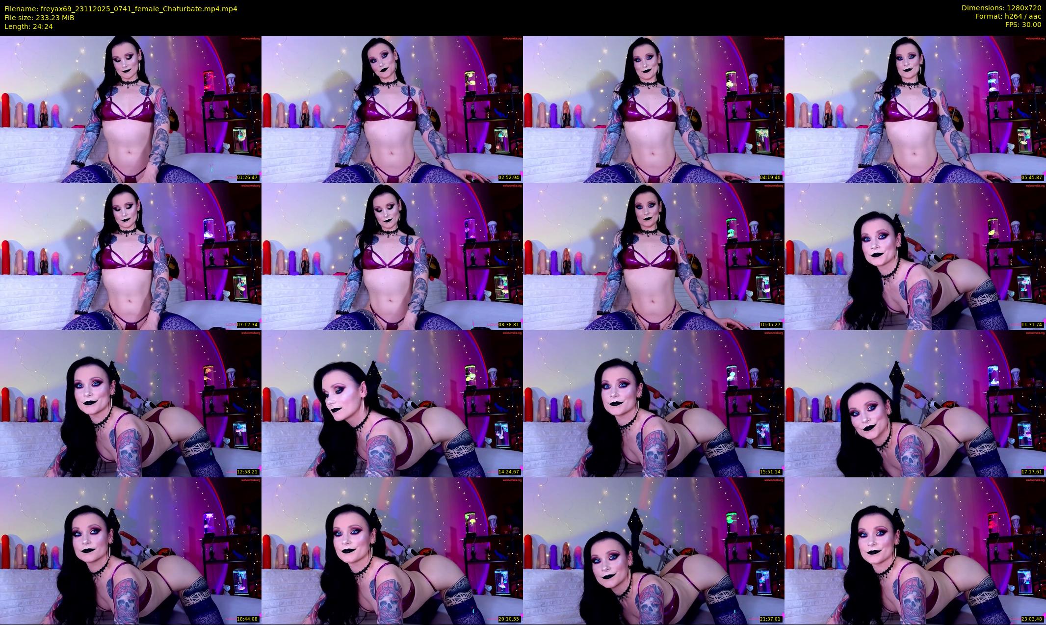 freyax69 — 25 minute Chaturbate female cam show recording, 720p, Nov 23, 2025