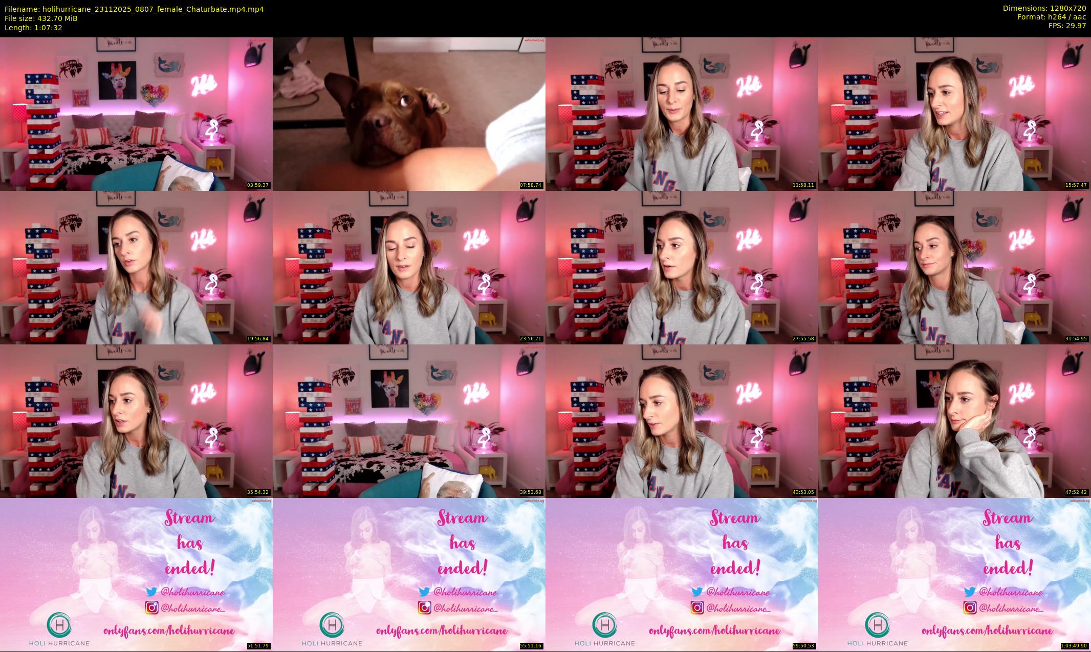 holihurricane — 68 minute Chaturbate female cam show recording, 720p, Nov 23, 2025