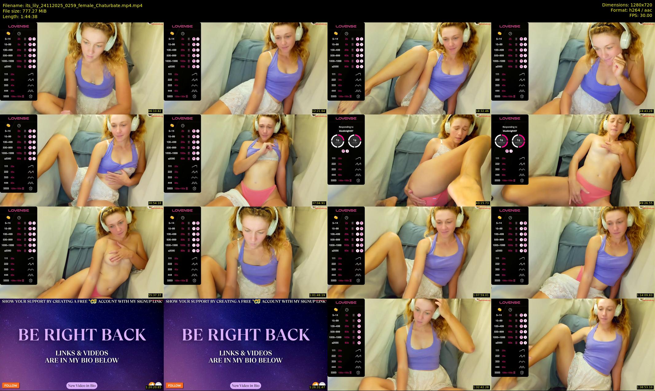 its_lily — 105 minute Chaturbate female cam show recording, 720p, Nov 24, 2025