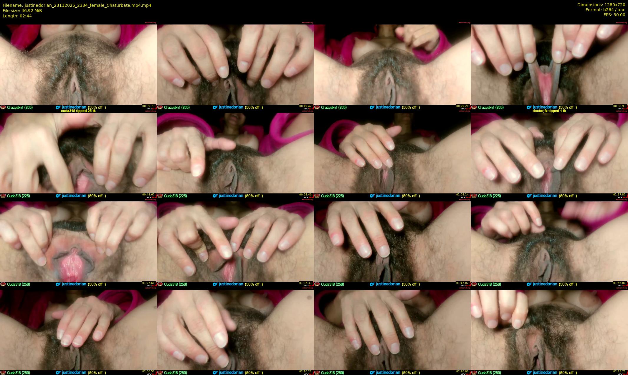 justinedorian — 3 minute Chaturbate female cam show recording, 720p, Nov 23, 2025