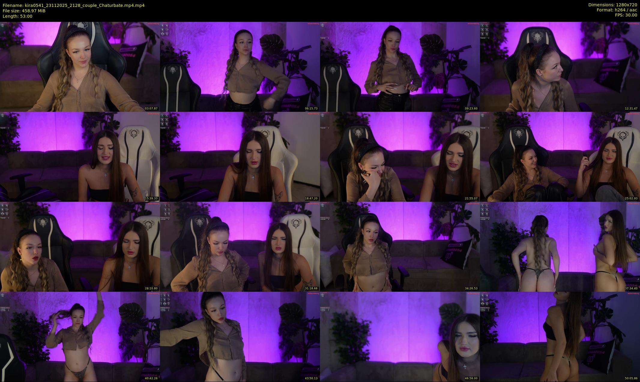 kira0541 — 53 minute Chaturbate couple cam show recording, 720p, Nov 23, 2025