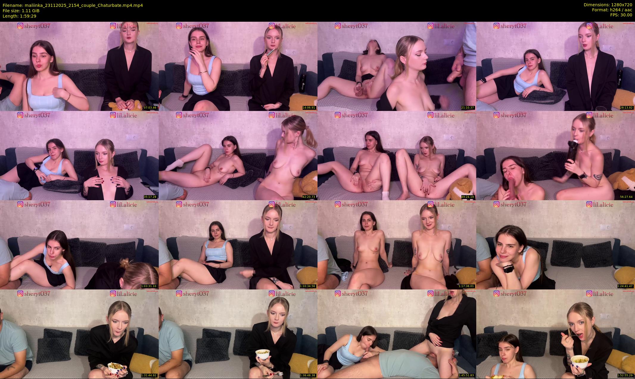 maliinka — 120 minute Chaturbate couple cam show recording, 720p, Nov 23, 2025